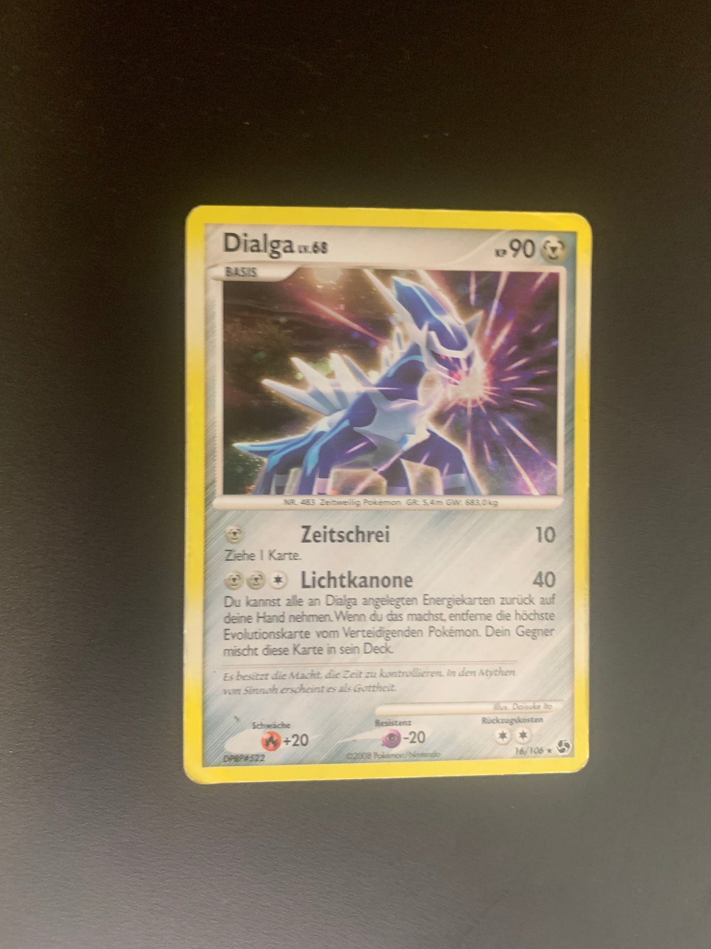 Pokemon Karte Holo Dialga 16/106 Deutsch