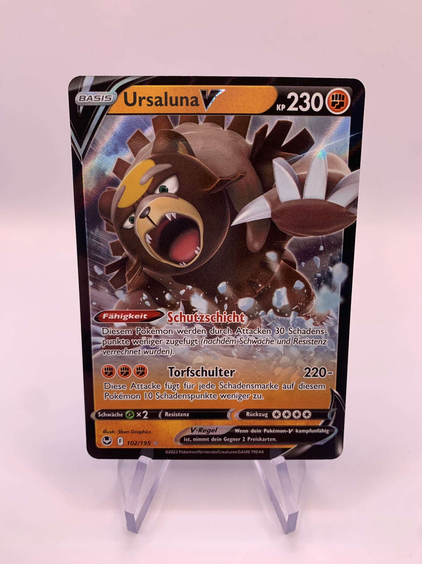 Pokemon Karte V Ursaluna 102/195 Deutsch