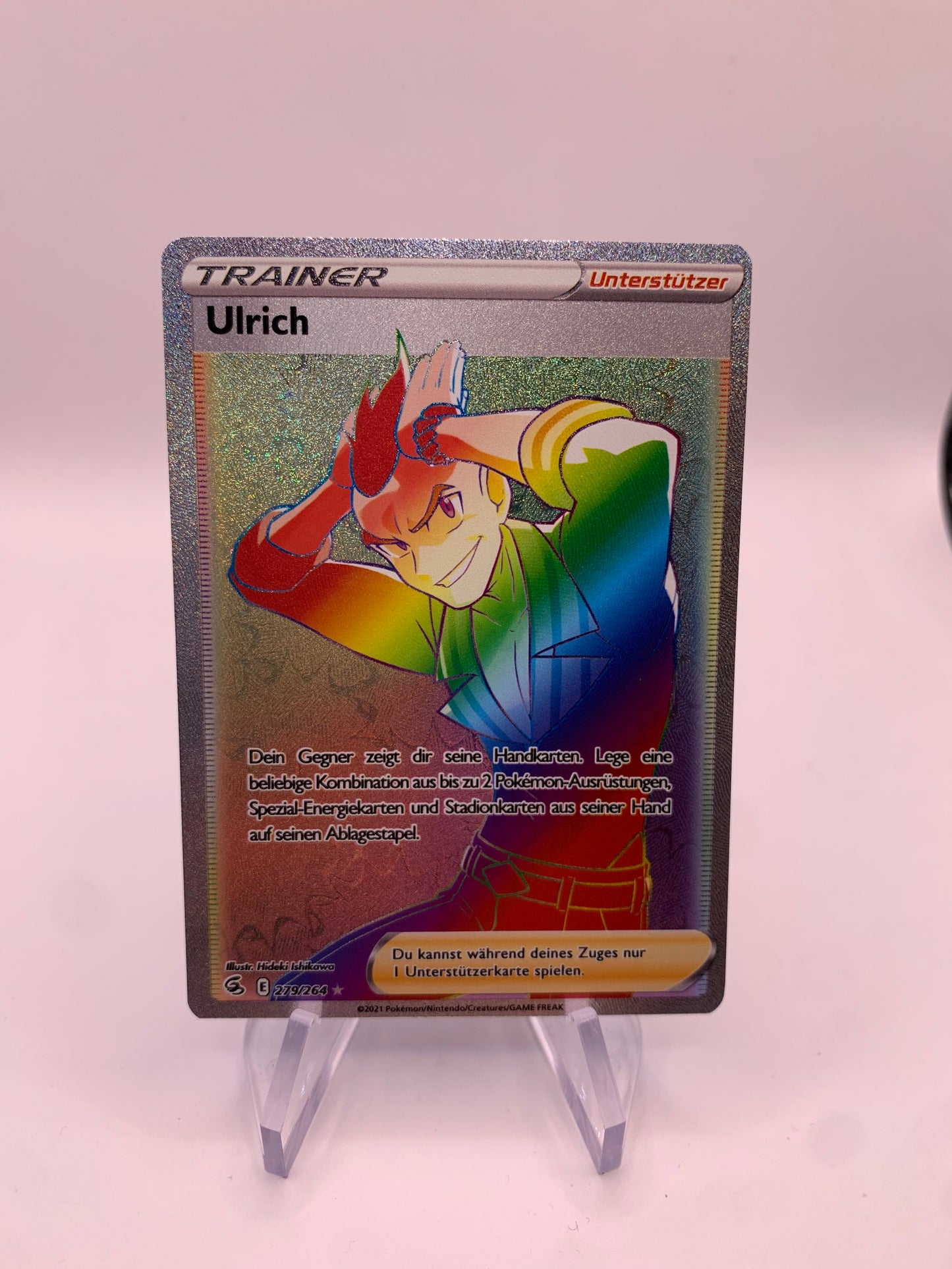 Pokemon Karte Trainer Rainbow Ulrich 279/264 Deutsch