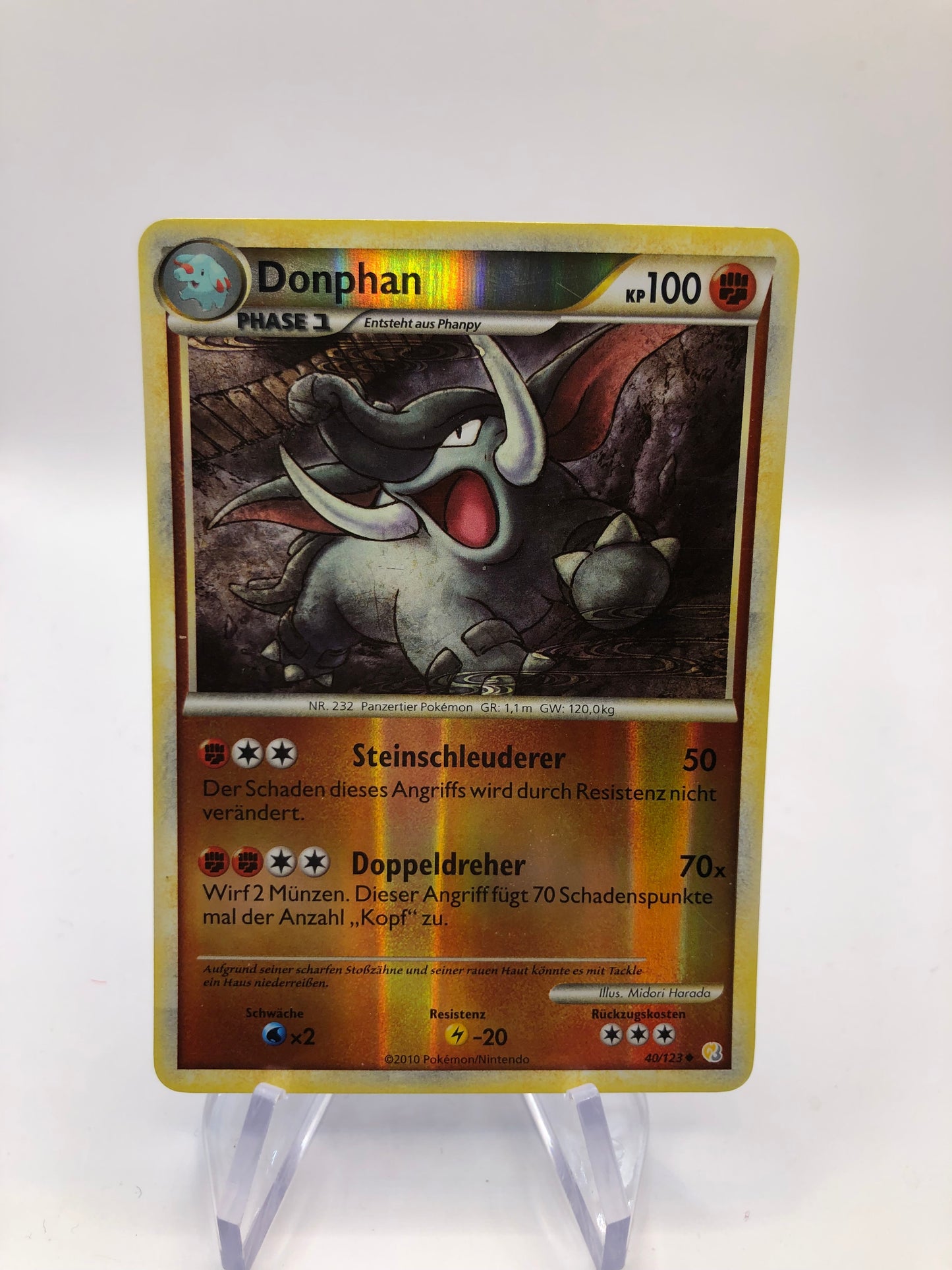 Pokemon Karte Revers Donphan 40/123 Deutsch