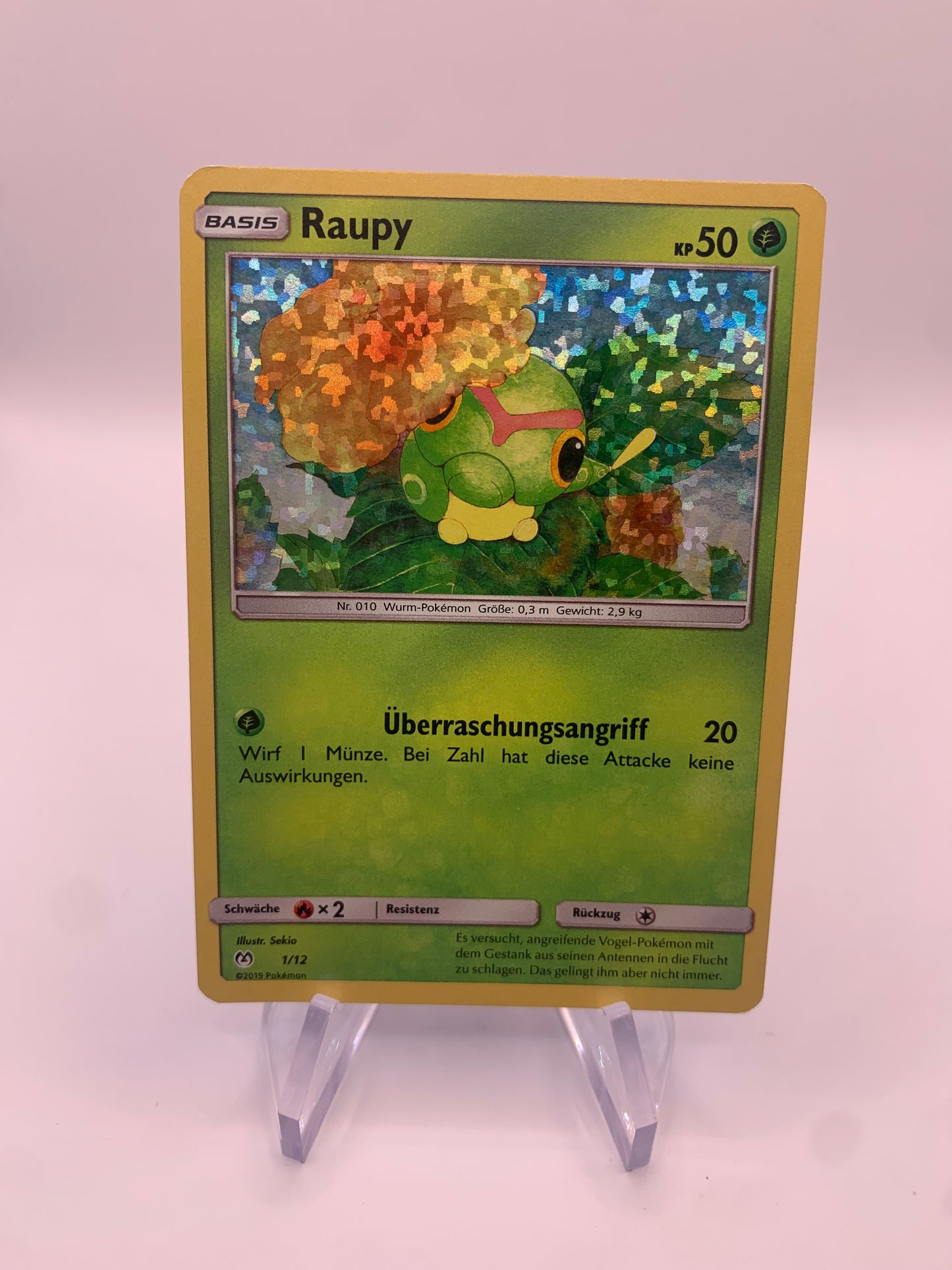 Pokemon Karte McDonalds Raupy 1/12 deutsch