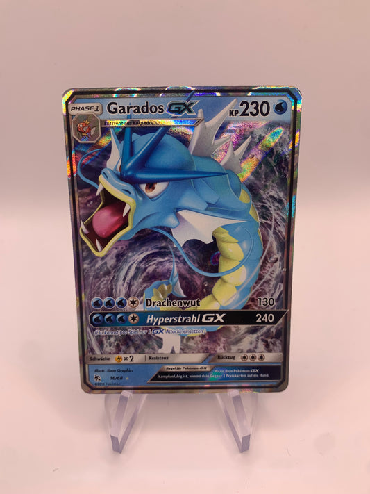 Pokemon Karte GX Fullart Garados 16/68 Deutsch