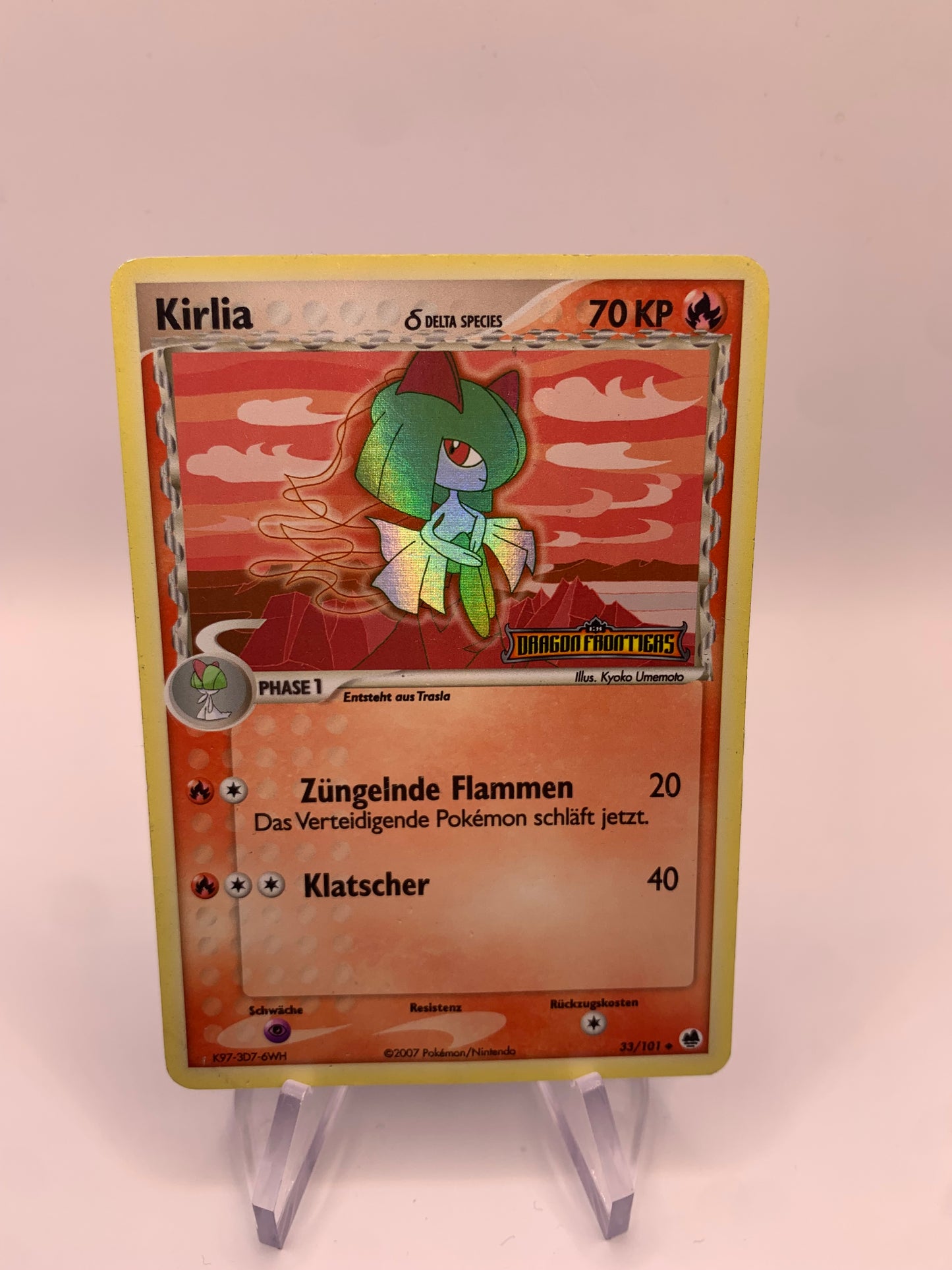 Pokemon Karte Stamp Holo Kirlia 33/101 Deutsch