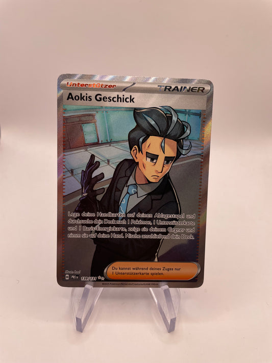 Pokemon Karte Trainer Aokis Geschick 139/131 Deutsch