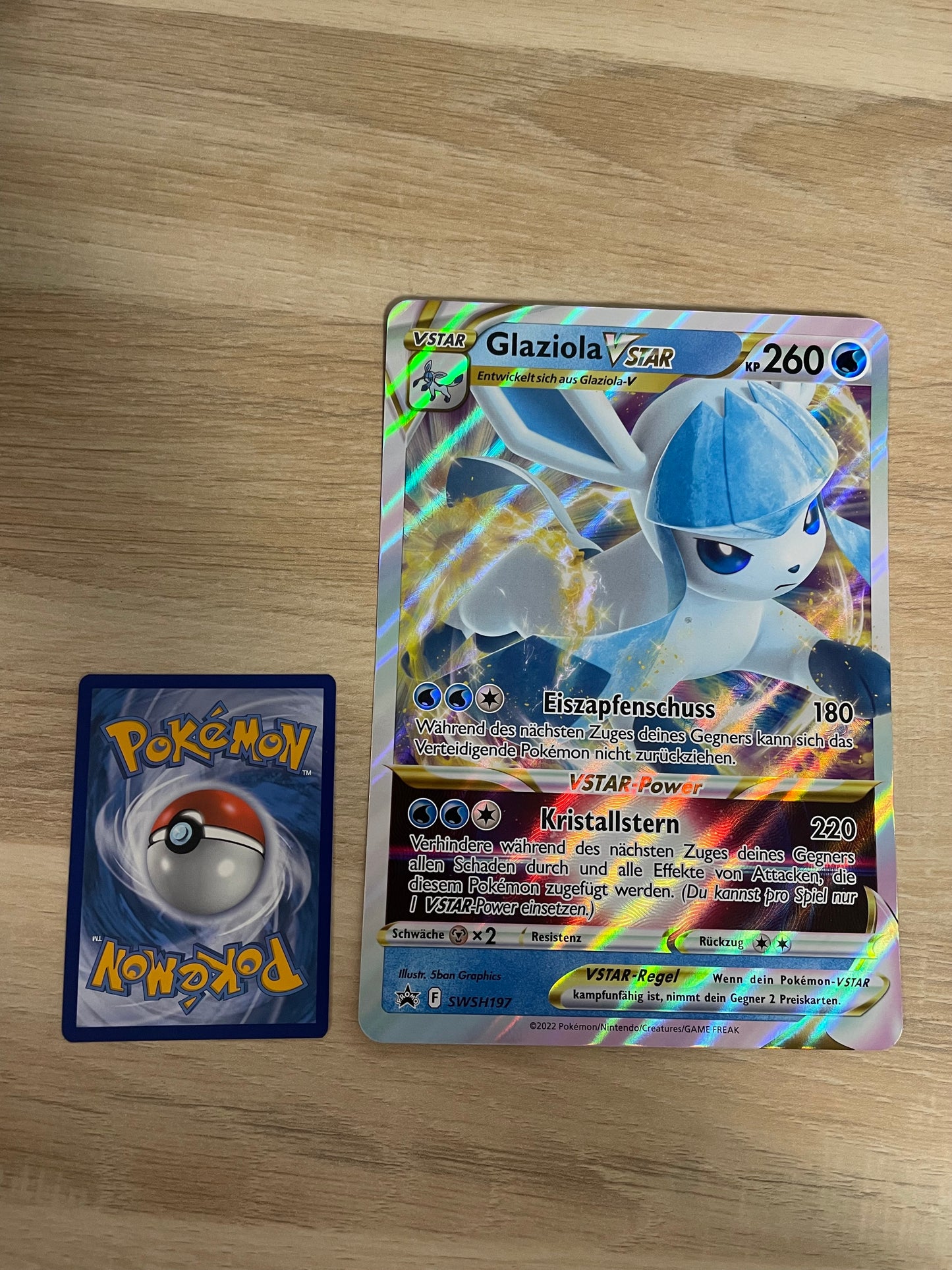 Pokemon Karte Vstar XXL Glaziola SWSH197 Deutsch
