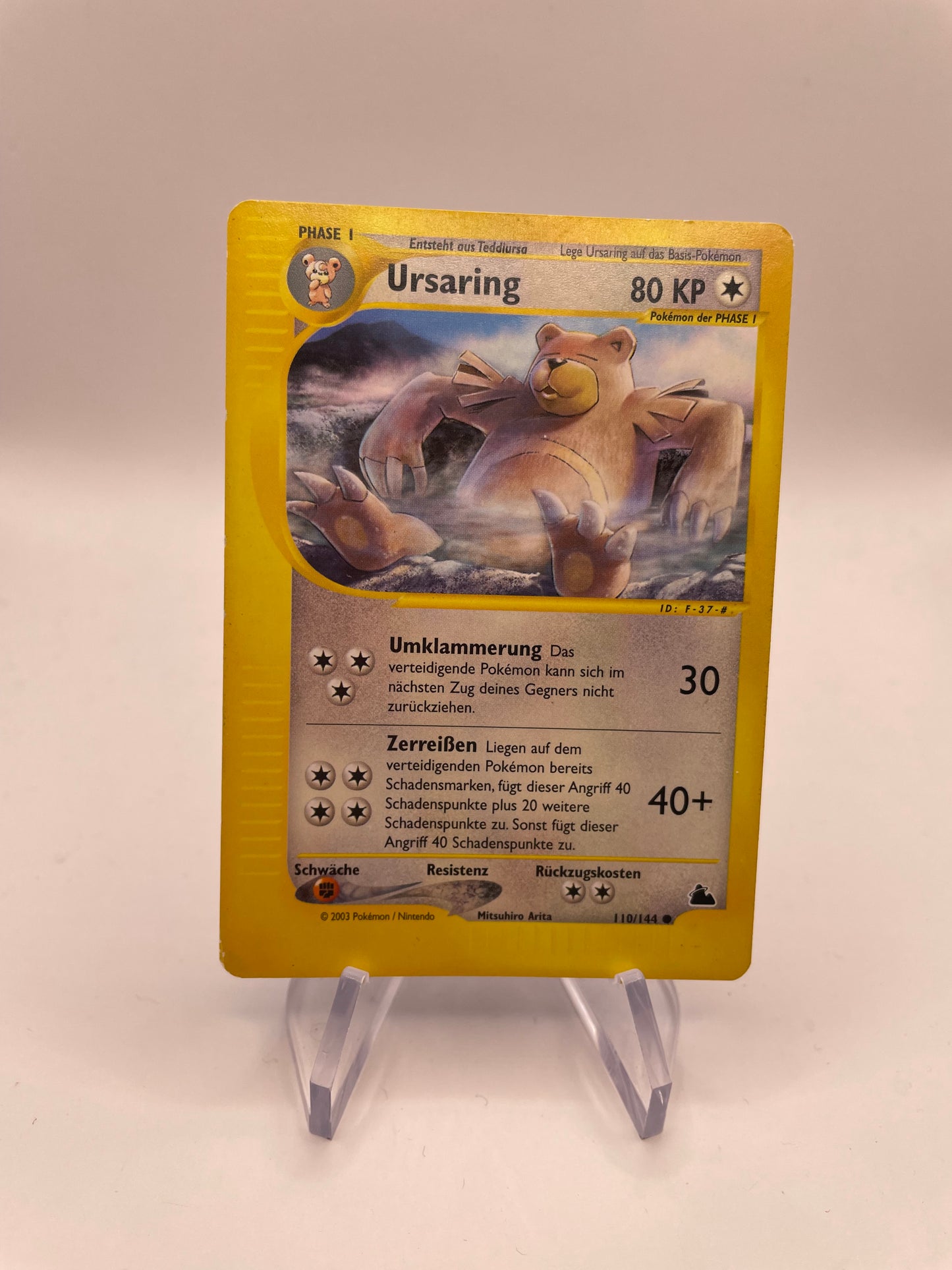 Pokemon Karte E-Series Ursaring 110/144 Deutsch