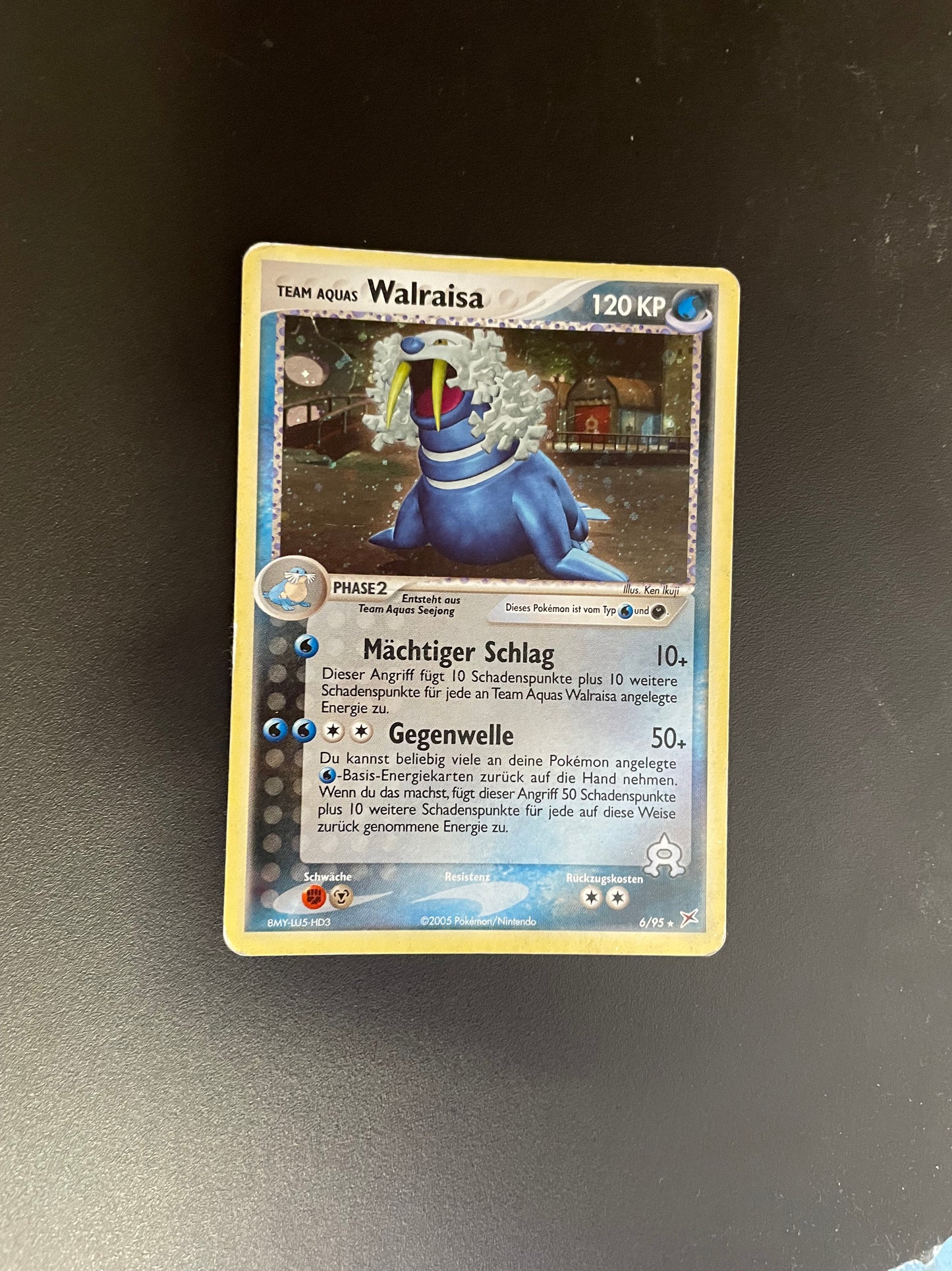 Pokemon Karte Holo Walraisa 6/95 Deutsch