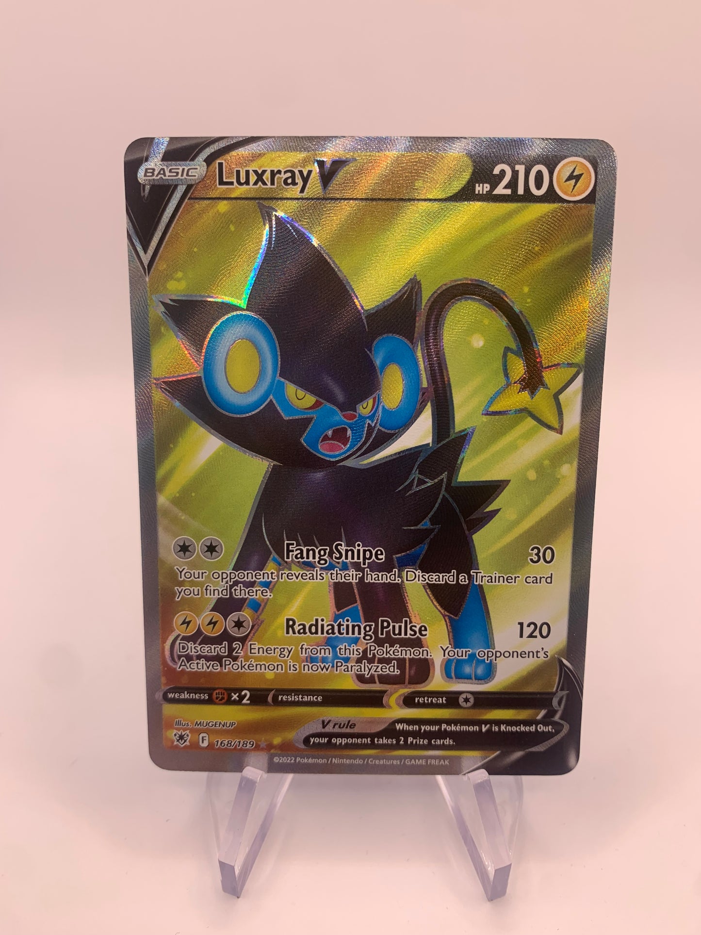 Pokemon Karte V Fullart Luxtra 168/189 Englisch