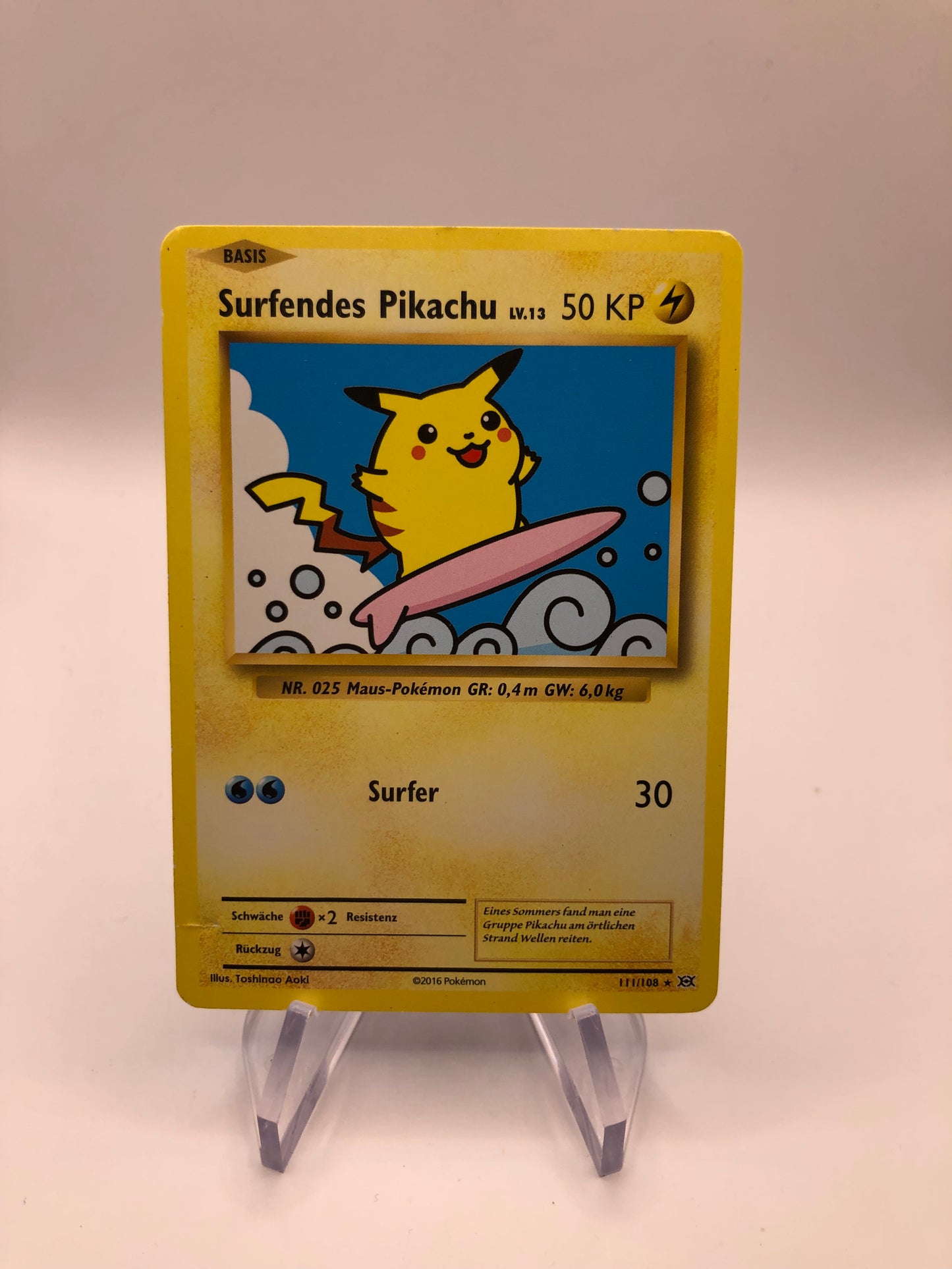 Pokemon Karte Surfendes Pikachu 11/108 Deutsch
