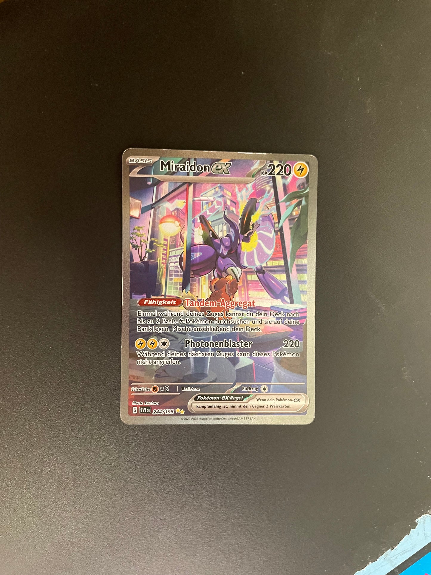 Pokemon Karte Ex Miraidon 244/198 Deutsch
