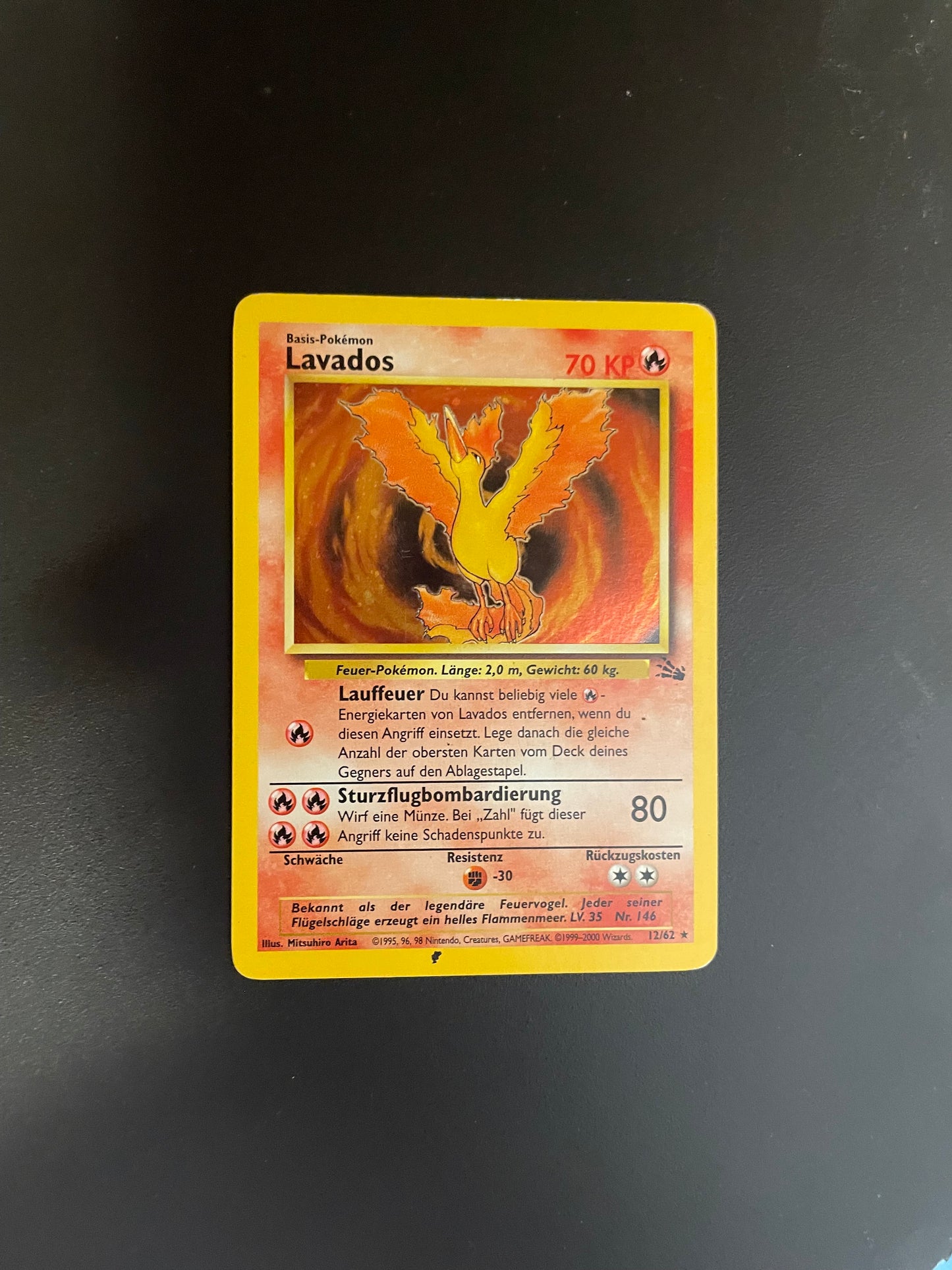 Pokemon Karte Holo Lavados 12/62 Deutsch