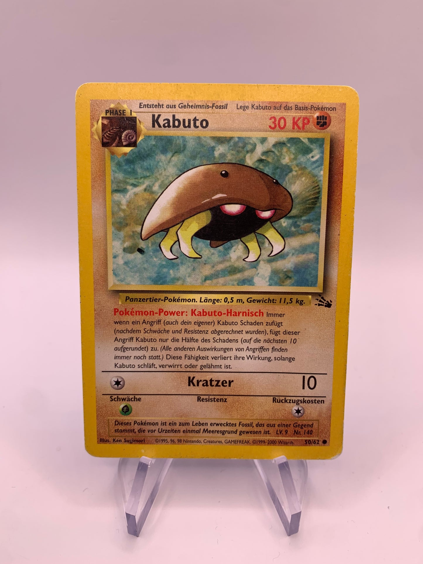 Pokemon Karte Kabuto Fossil 50/62 Deutsch