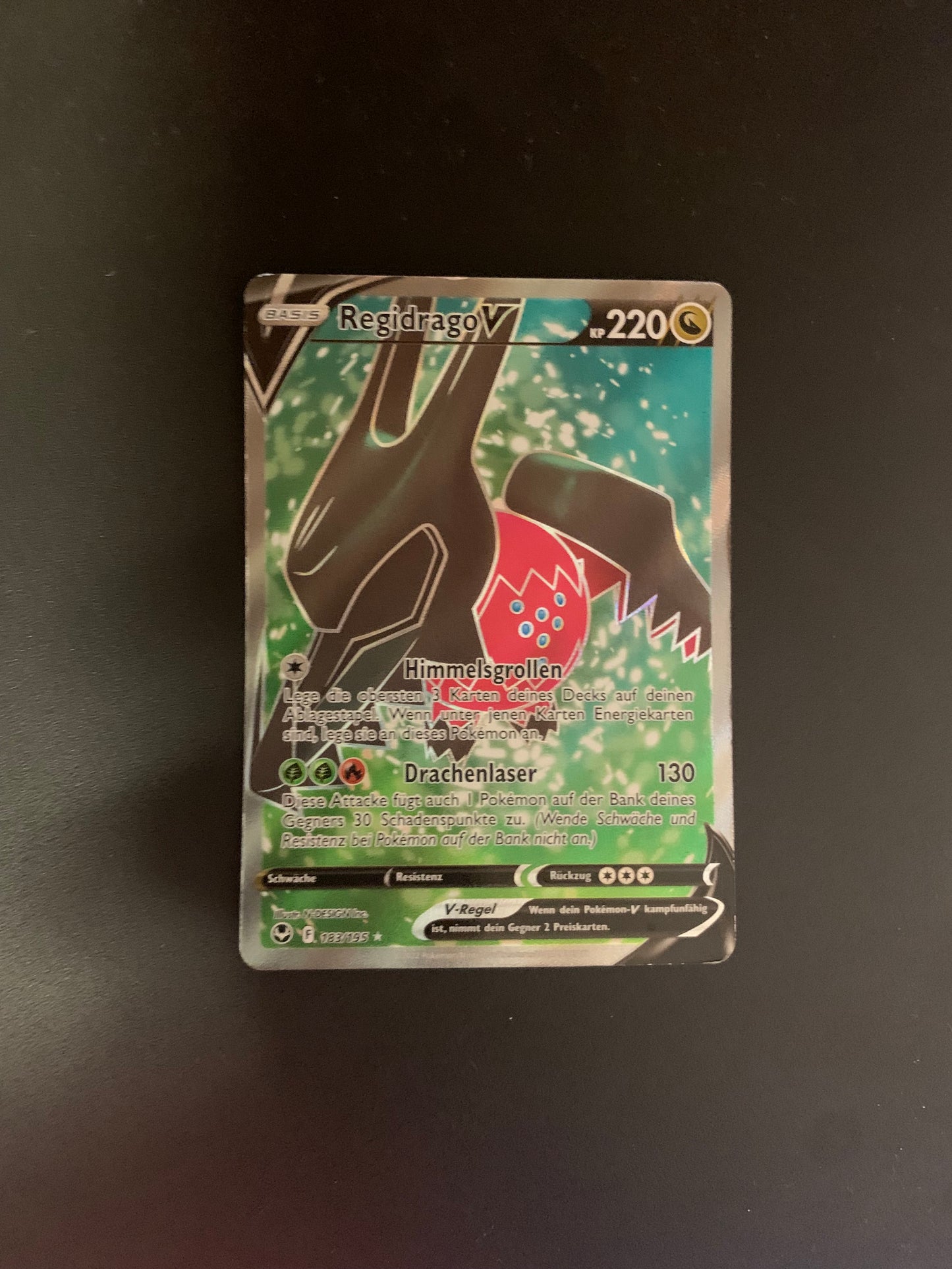 Pokemon Karte V Fullart Regidrago 183/195 Deutsch