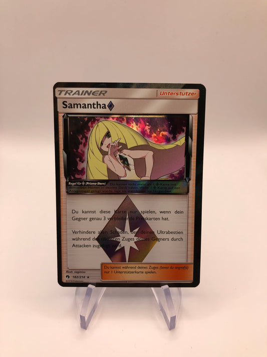 Pokemon Karte Trainer Samantha 182/214 Deutsch