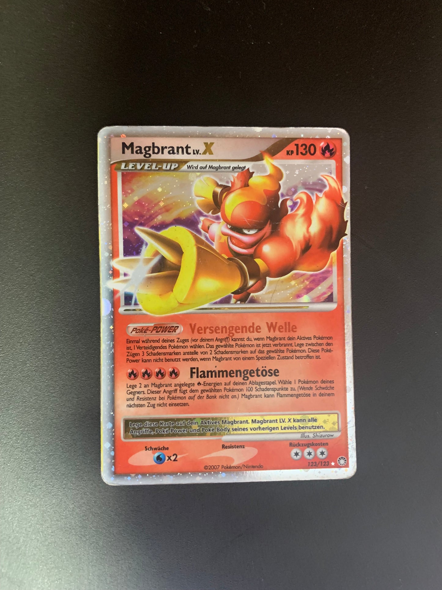 Pokemon Karte Lv.X Magbrant 123/123 Deutsch