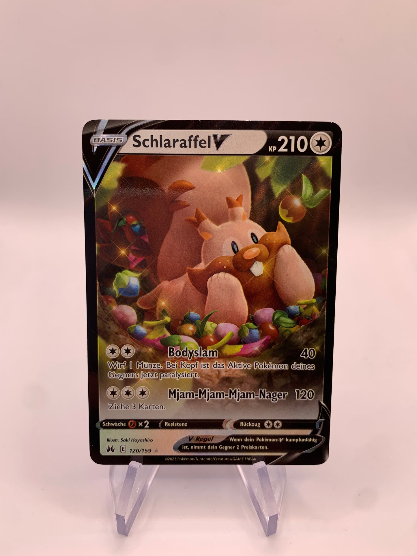 Pokemon Karte V Schlaraffel 120/159 Deutsch