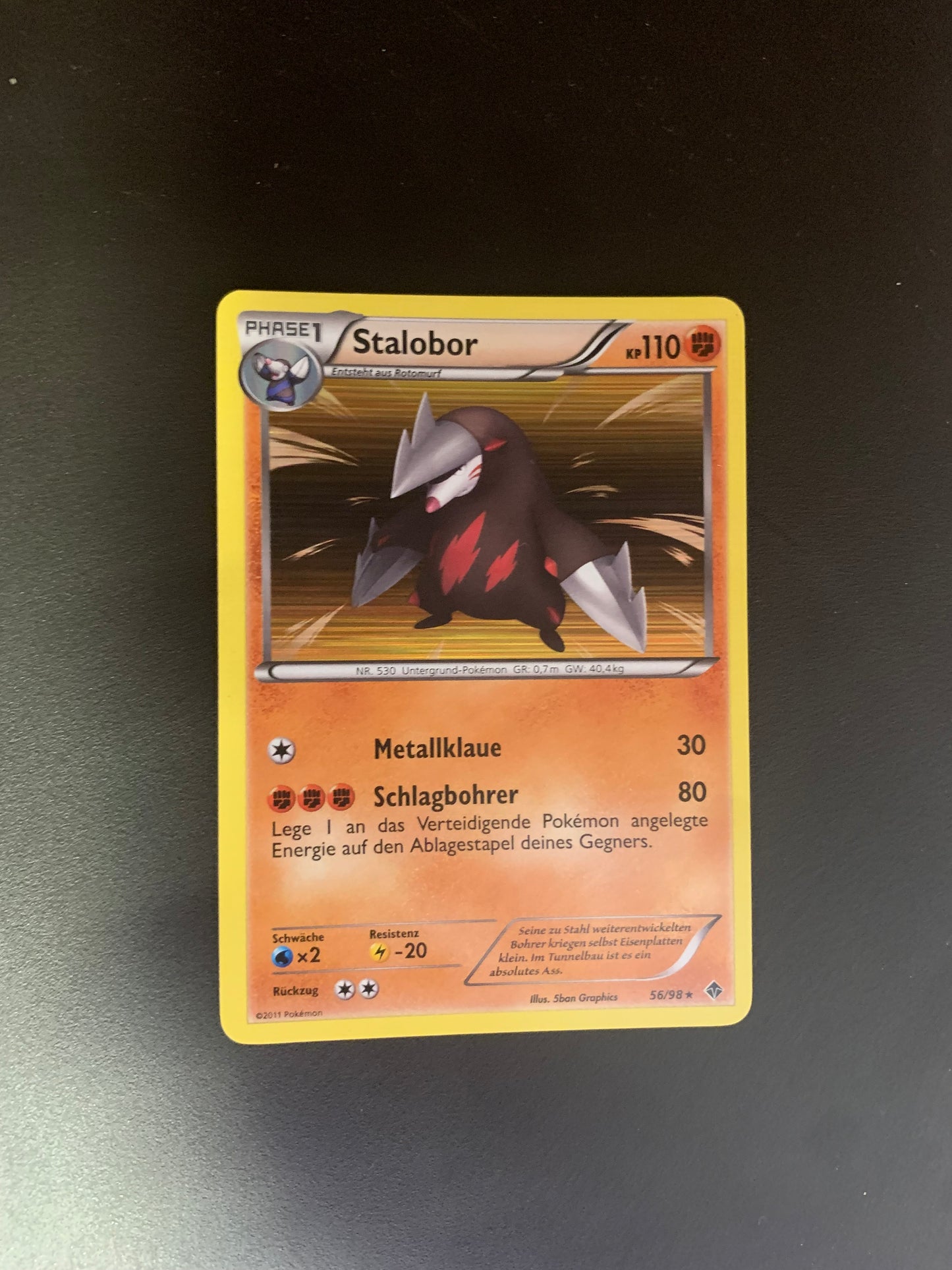 Pokemon Karte Holo Stalobor 56/98 Deutsch