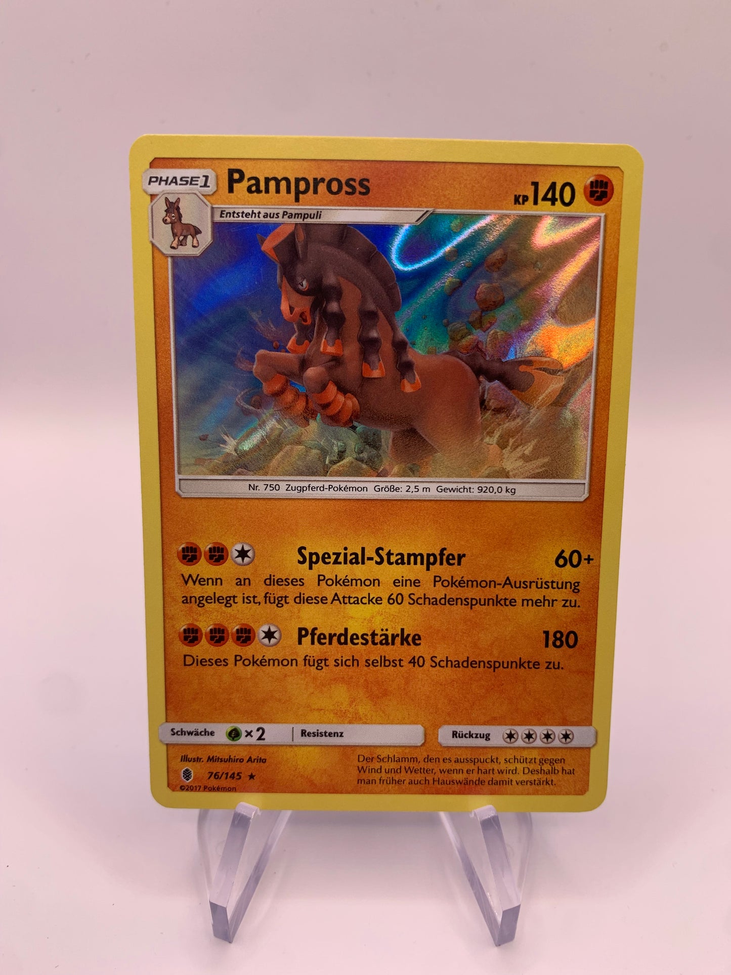 Pokemon Karte Holo Pampross 76/145 Deutsch