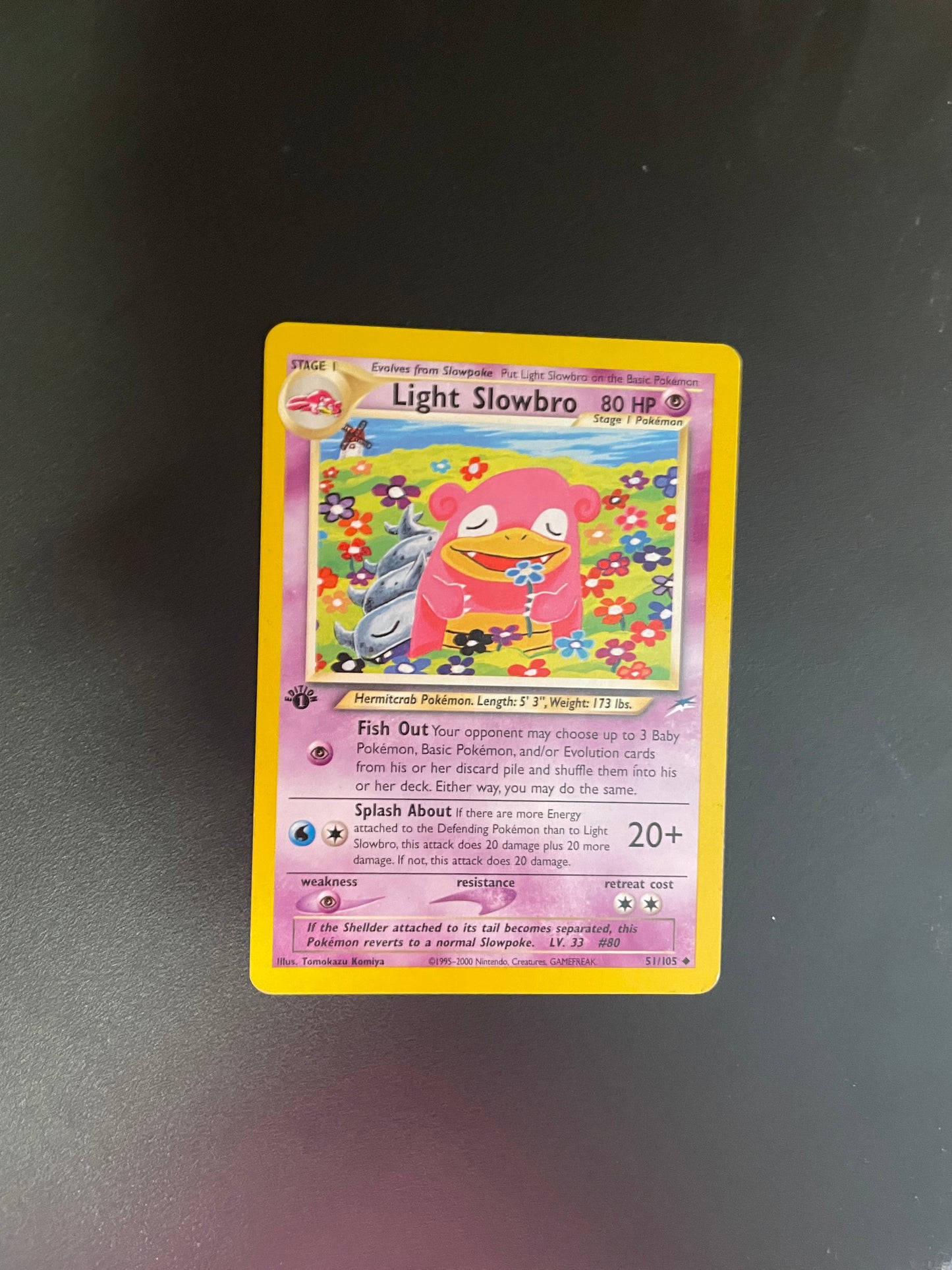 Pokemon Karte Neo Desteny 1.Edition Helles Lahmus 51/105 Englisch