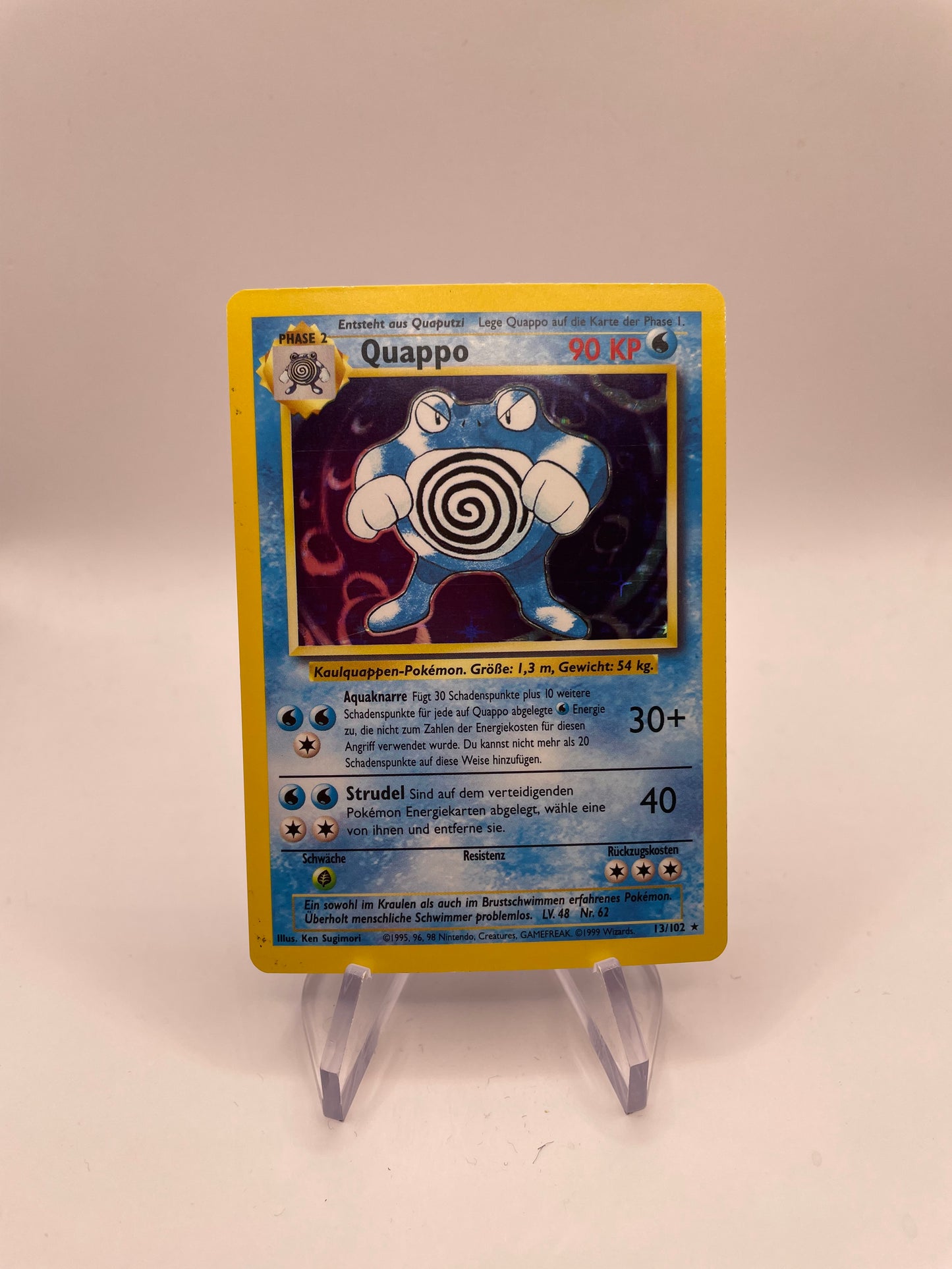 Pokemon Karte Holo Quappo 13/102Deutsch