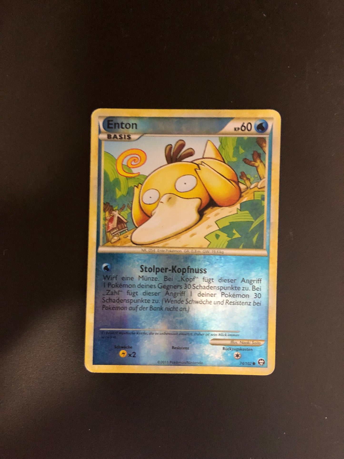 Pokemon Karte Revers Enton 74/102 Deutsch
