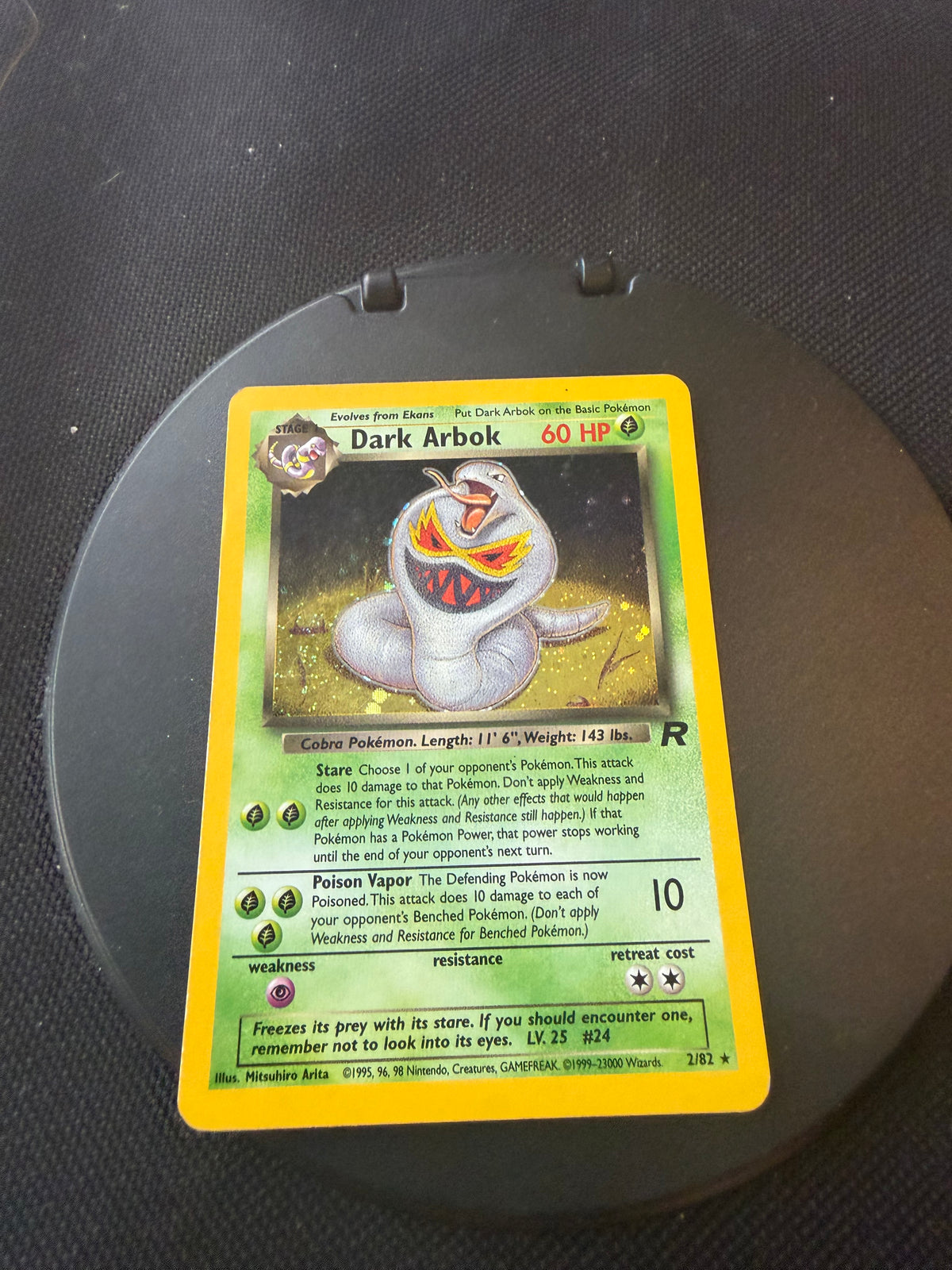 Pokemon Karte Holo Dunkles Arbok 2/82 Englisch