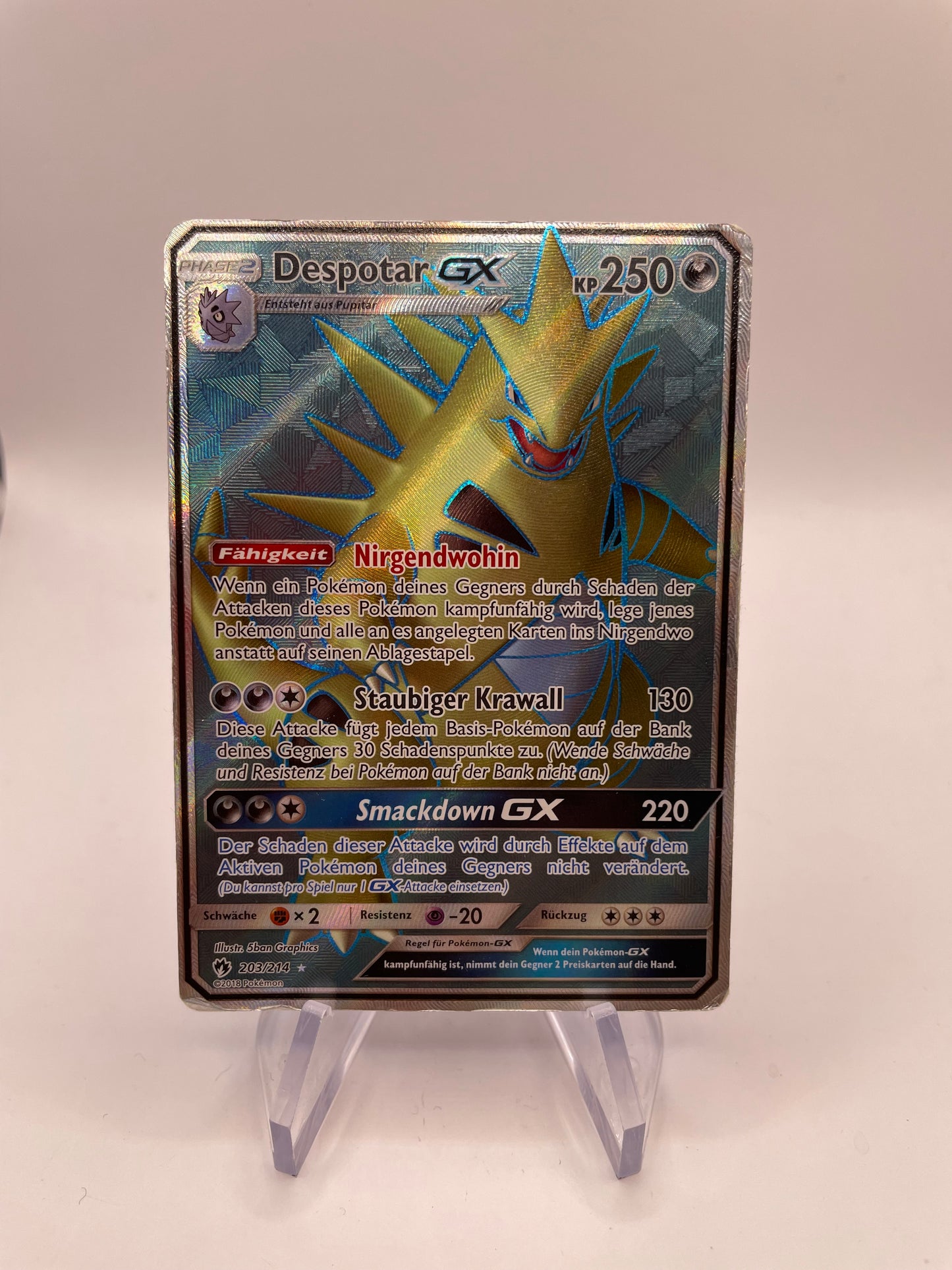 Pokemon Karte GX Despotar 203/214 Deutsch