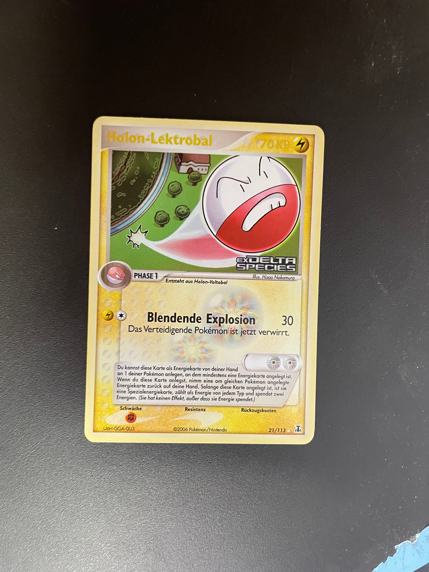 Pokemon Karte Holo Holon-Lektrobal 21/113 Deutsch
