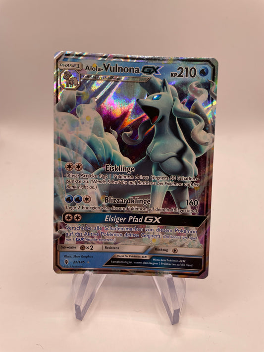 Pokemon Karte GX Vulnona 22/145 Deutsch