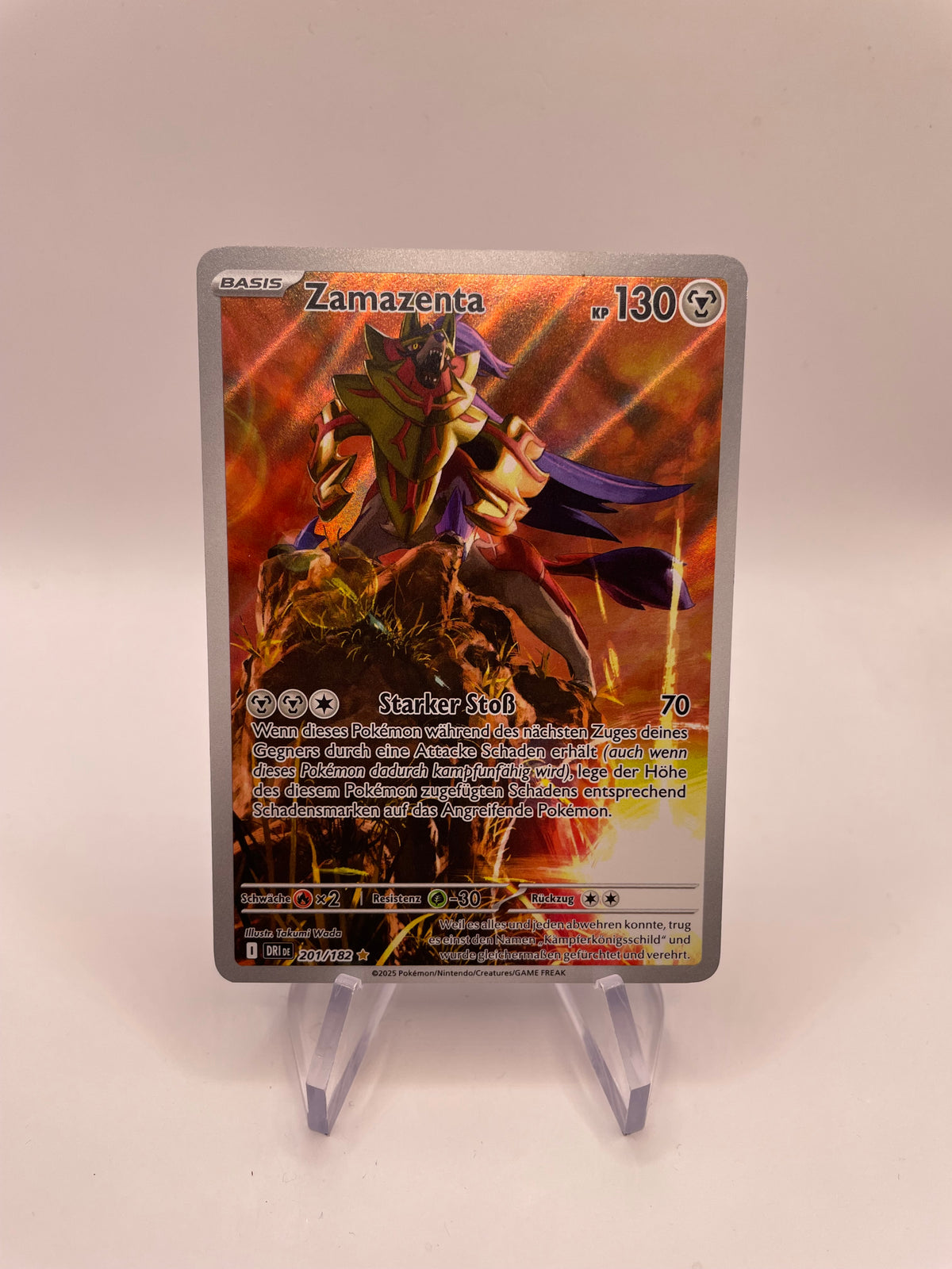 Pokemon Karte Art Rare Zamazenta 201/182 Deutsch