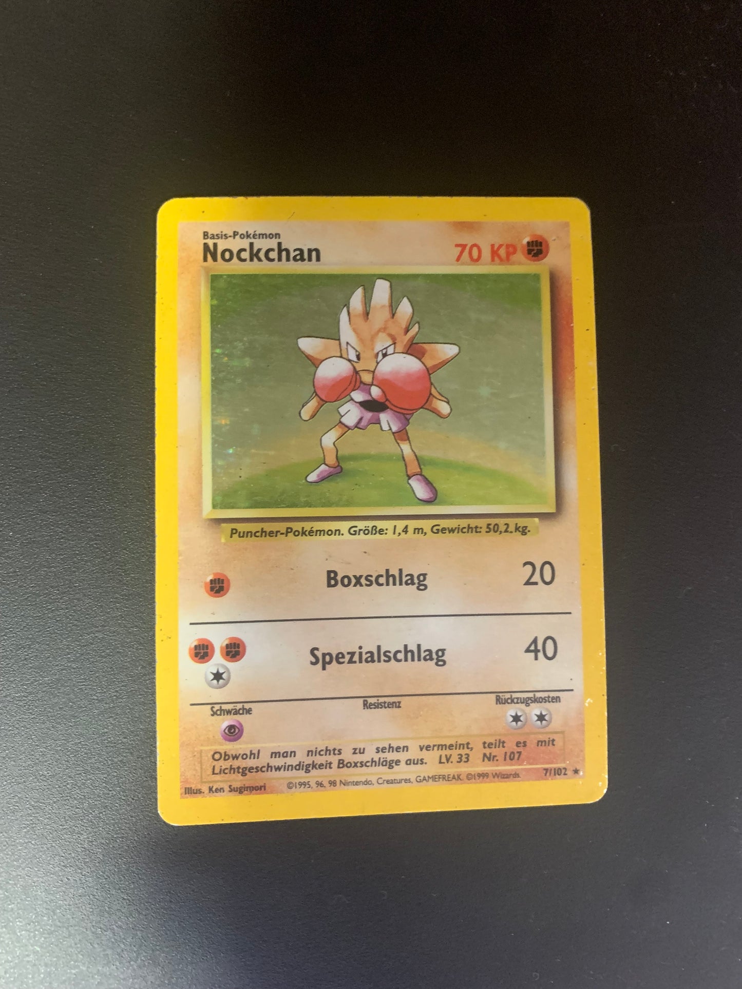 Pokemon Karte Holo Nockchan 7/102 Deutsch