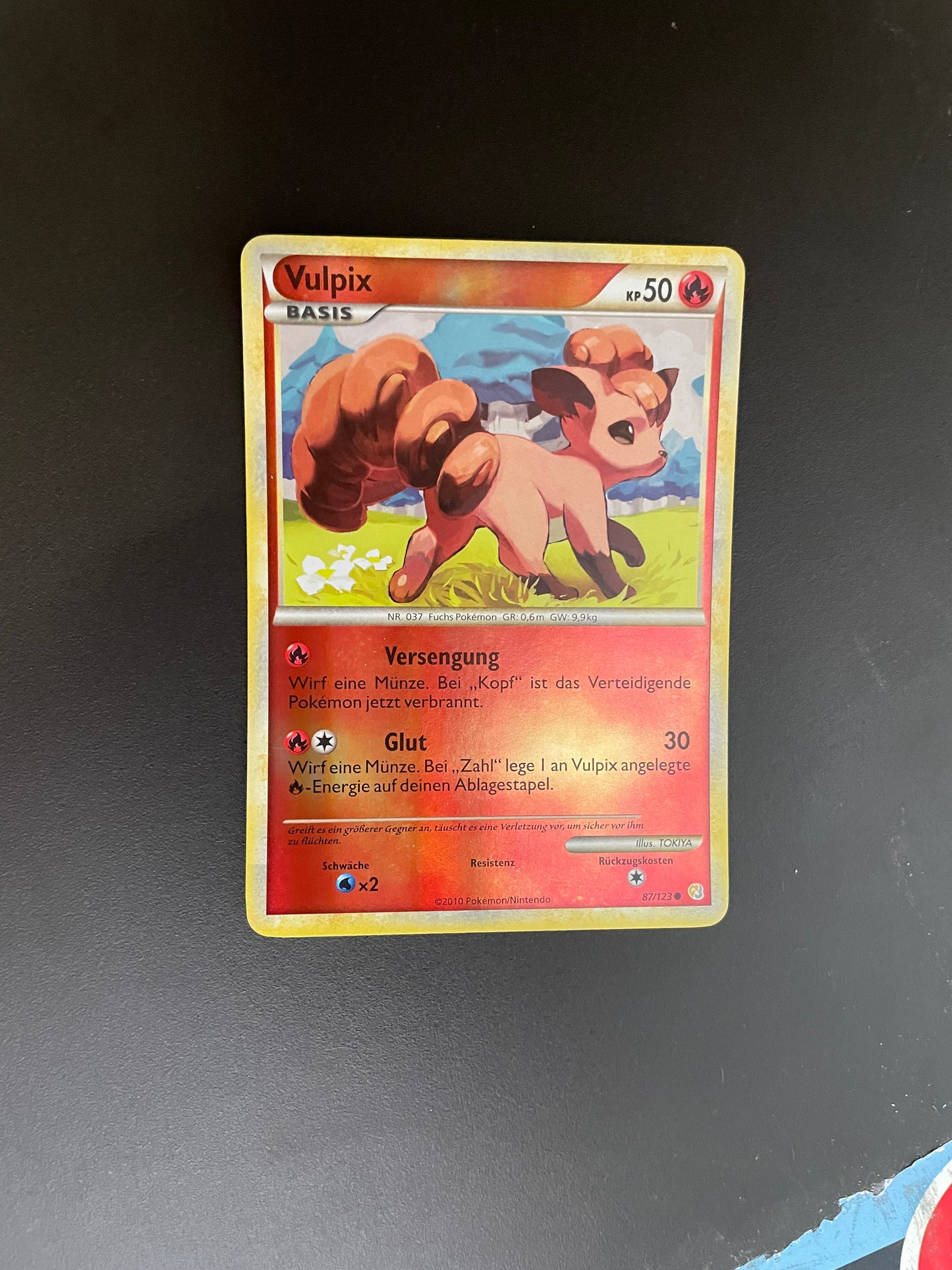 Pokemon Karte Revers Vulpix 87/123 Deutsch