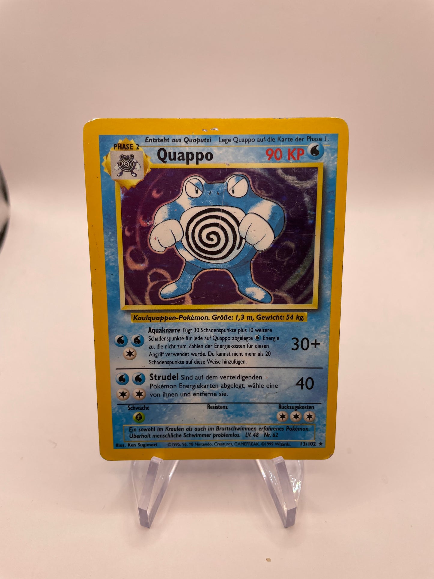 Pokemon Karte Holo Quappo 13/102 Deutsch