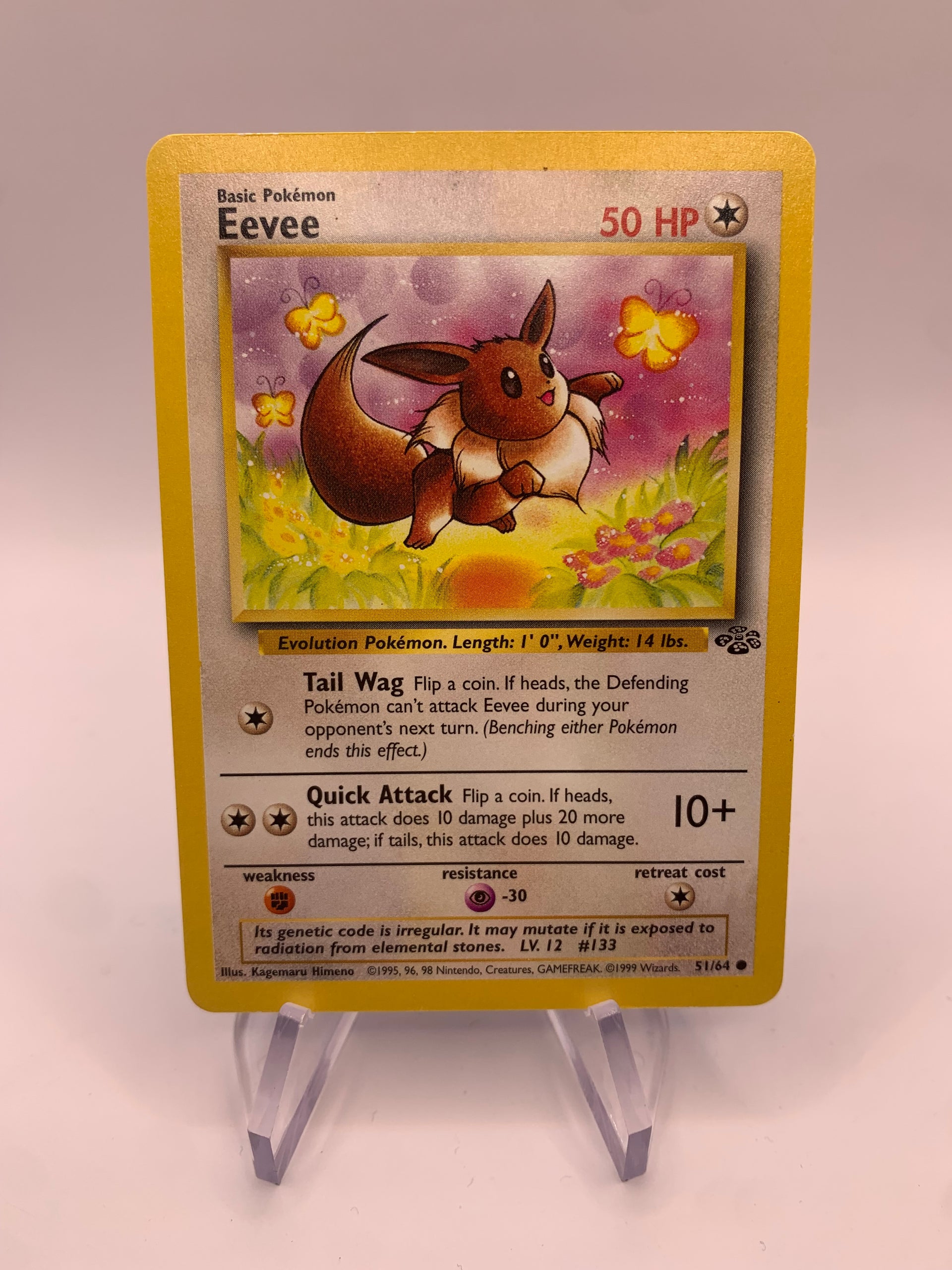 eevee 1995 pokemon card 51 64 1999 Jungle Unlimited #51 If tails Eevee 51/64 - 1st Edition