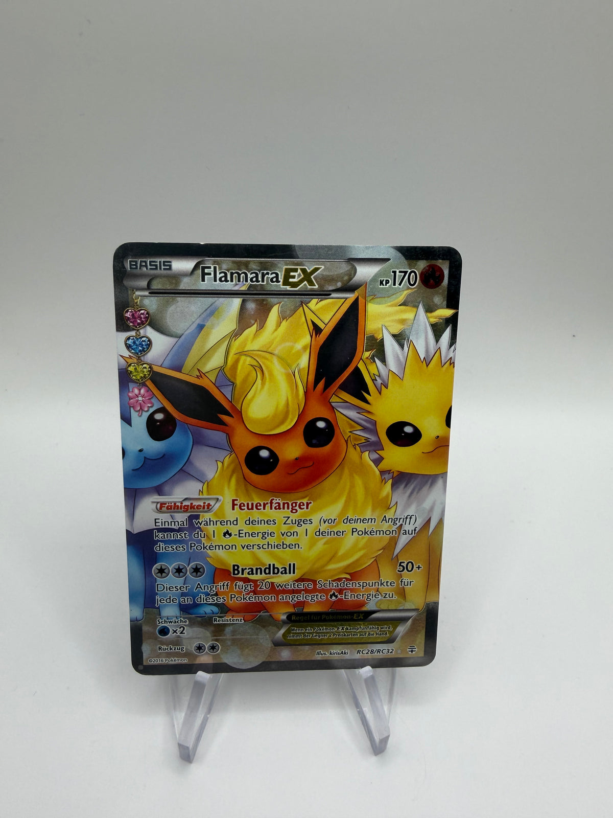 Pokemon Karte EX Flamara RC28/RC32 Deutsch