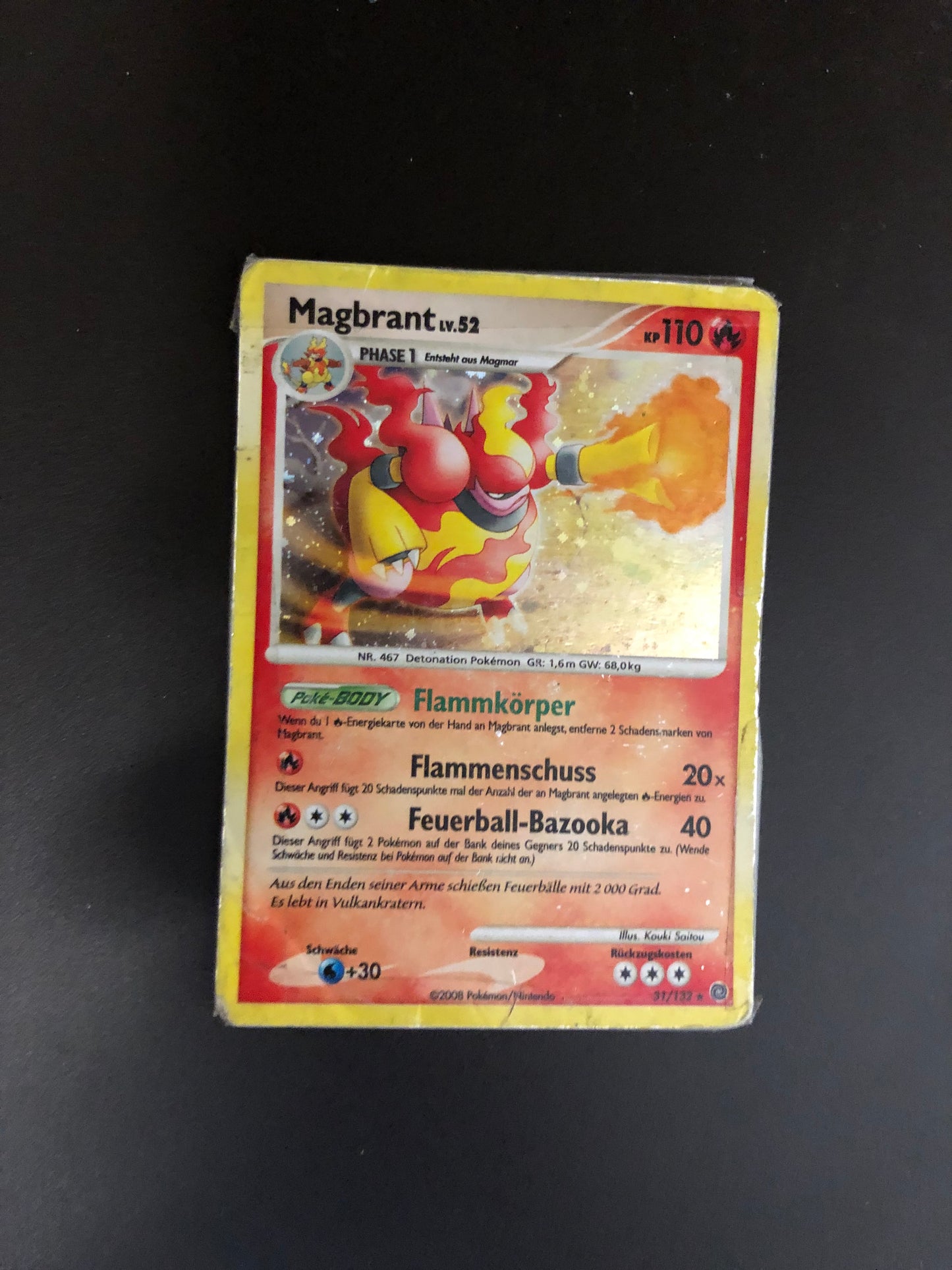 Pokemon Karte Holo Magbrant 31/132 Deutsch