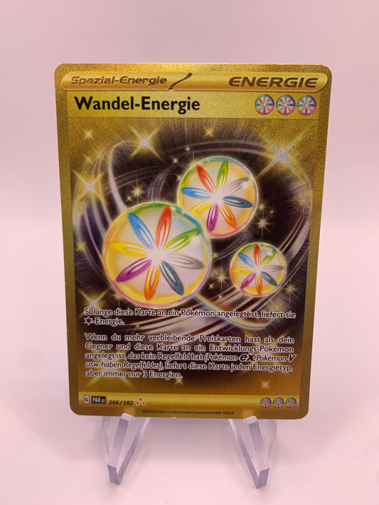 Pokemon Karte Gold Trainer Wandel-Energie 266/182 Deutsch