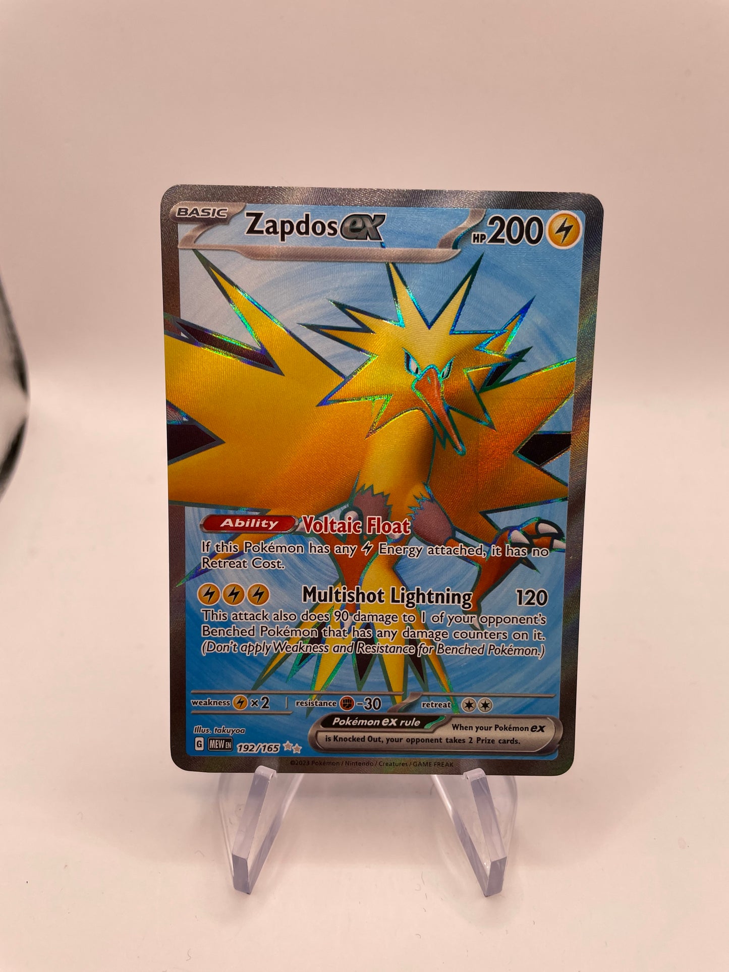 Pokemon Karte Ex Zapdos 192/165 Englisch