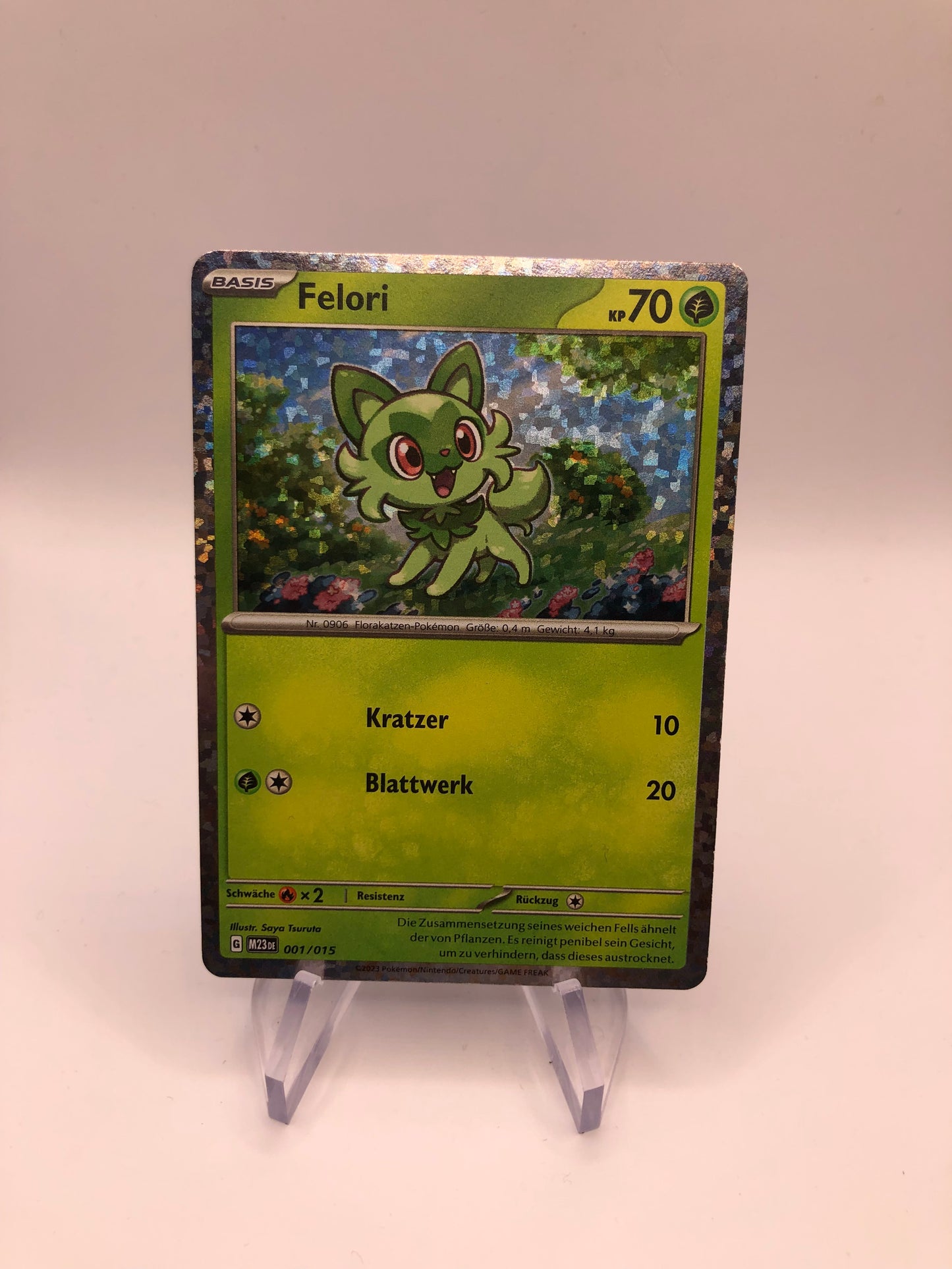 Pokemon Karte Holo Felori 1/15Deutsch