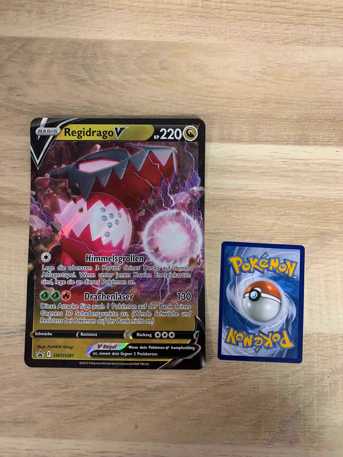 Pokemon Karte V XXL Regidrago SWSH281 Deutsch