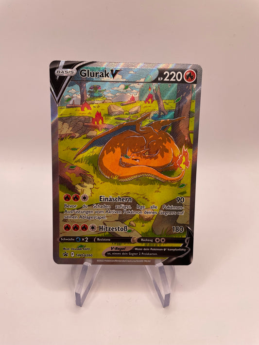 Pokemon Karte V Alt Art Promo Glurak SWSH260 Deutsch