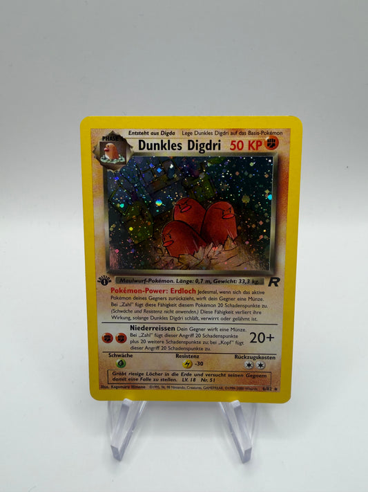 Pokemon Karte Holo 1 Edition Dunkles Digdri 6/82 Deutsch