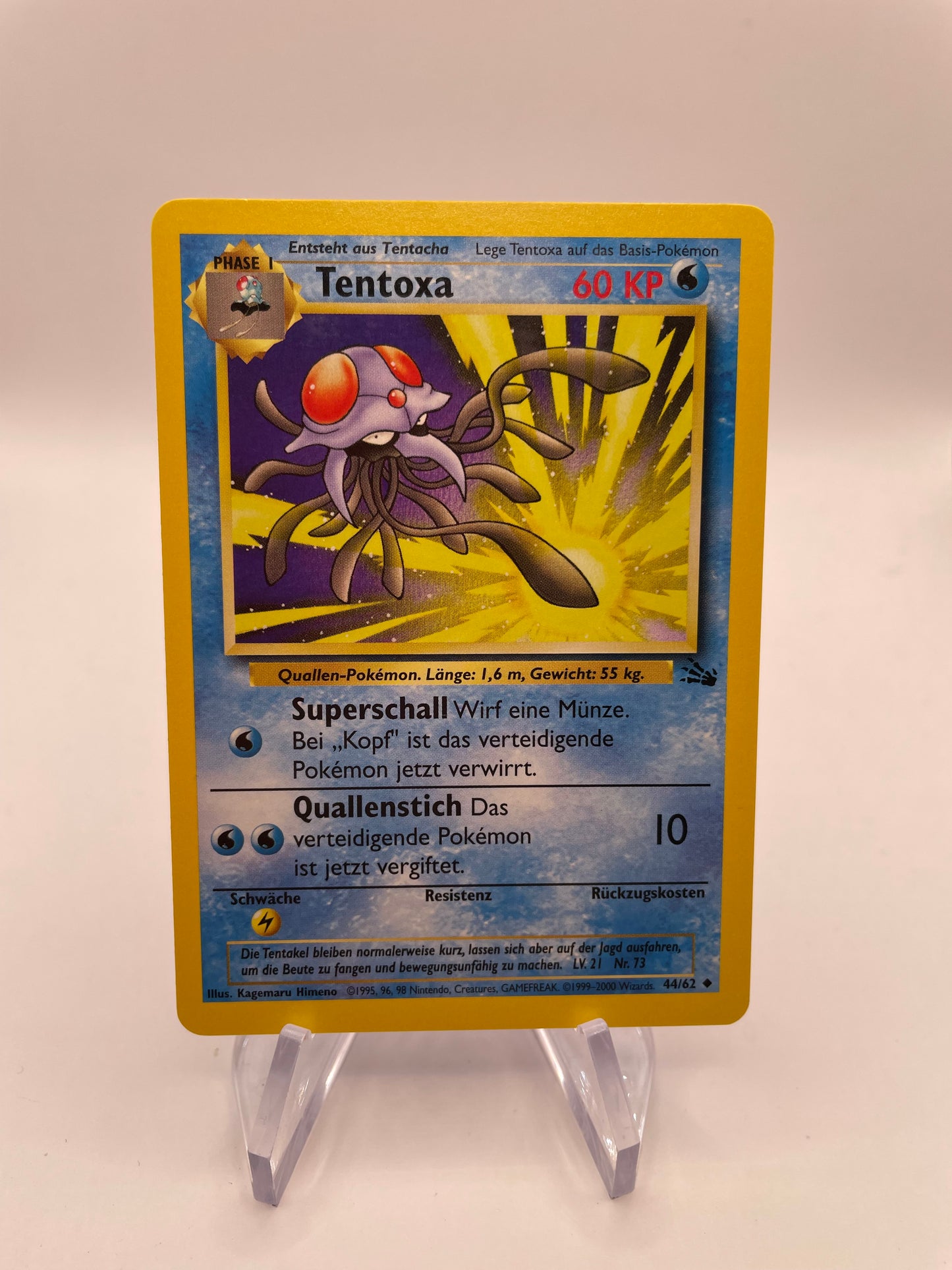 Pokemon Karte Tentoxa 44/62 Fossil Deutsch