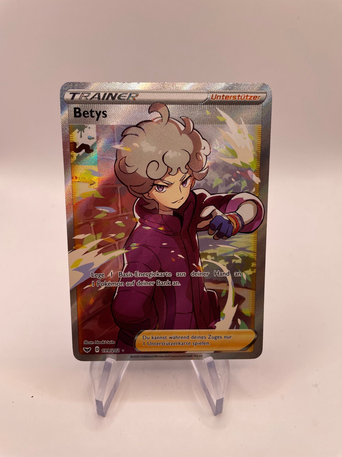 Pokemon Karte Trainer Betys 199/202 Deutsch