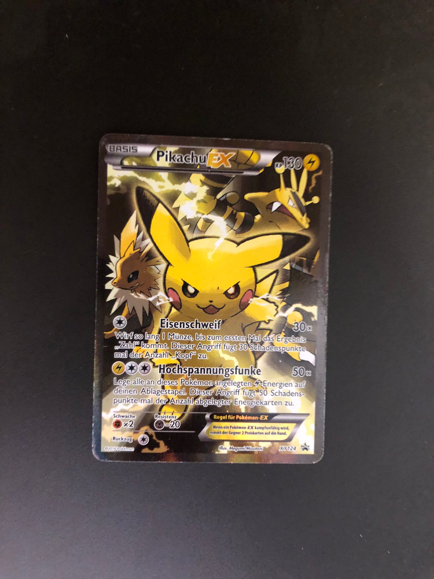 Pokemon Karte Promo EX Pikachu XY124 Deutsch