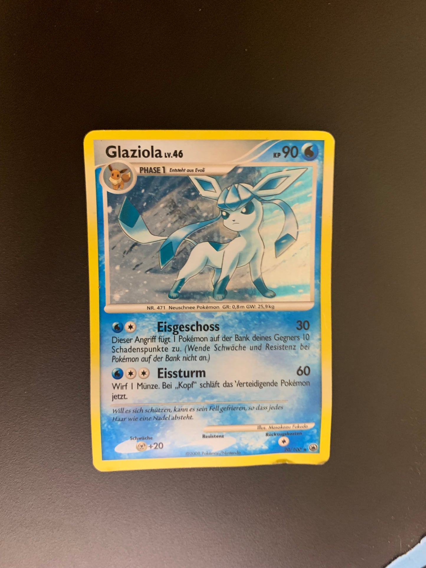 Pokemon Karte Holo Glaziola 20/100 Deutsch