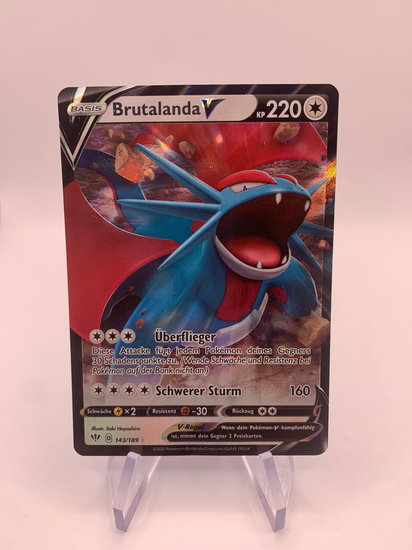 Pokemon Card V Brutalanda 143/189 German