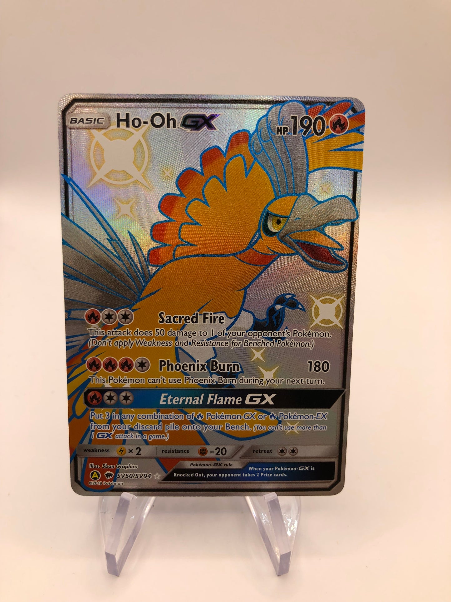 Pokemon Karte GX Shiny Ho-Oh SV50/SV94 Englisch