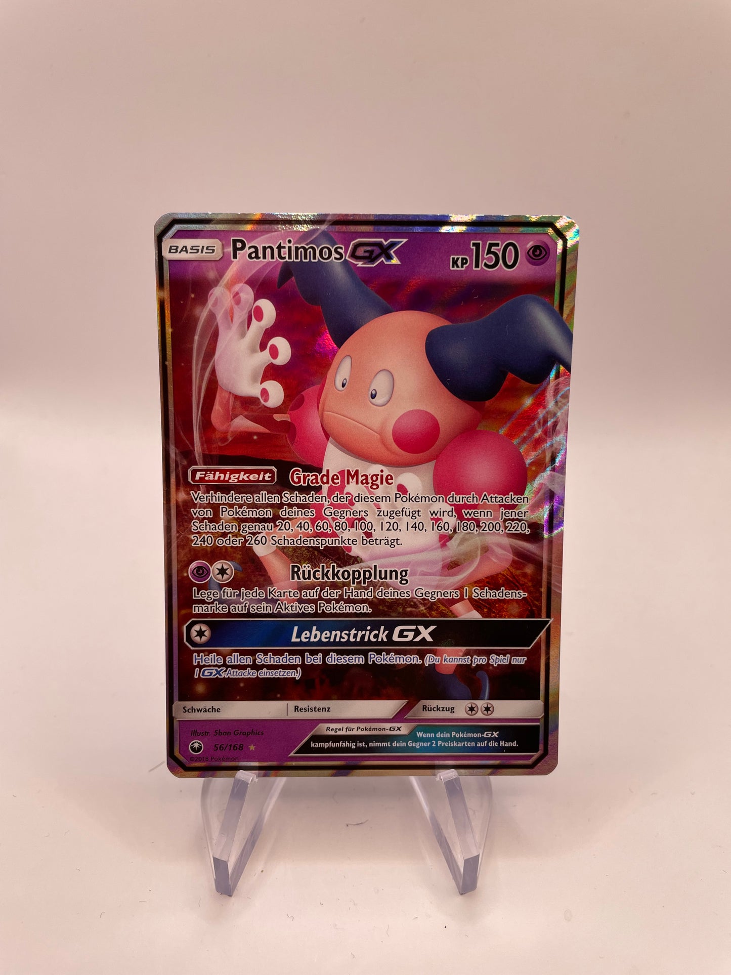Pokemon Karte GX Pantimos 56/168 Deutsch