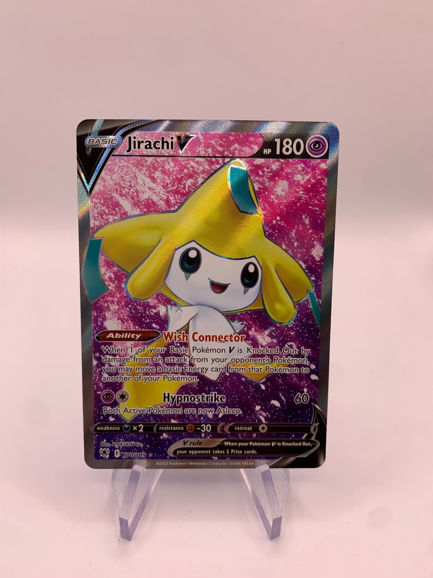 Pokemon Karte V Fullart Jirachi 170/189 Englisch